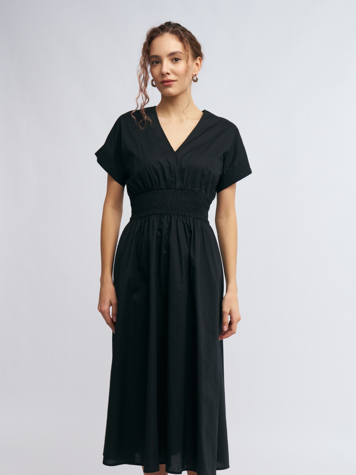 Платье из хлопка на резинке