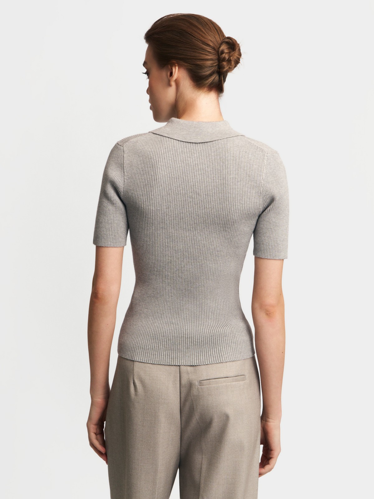 Джемпер поло с коротким рукавом