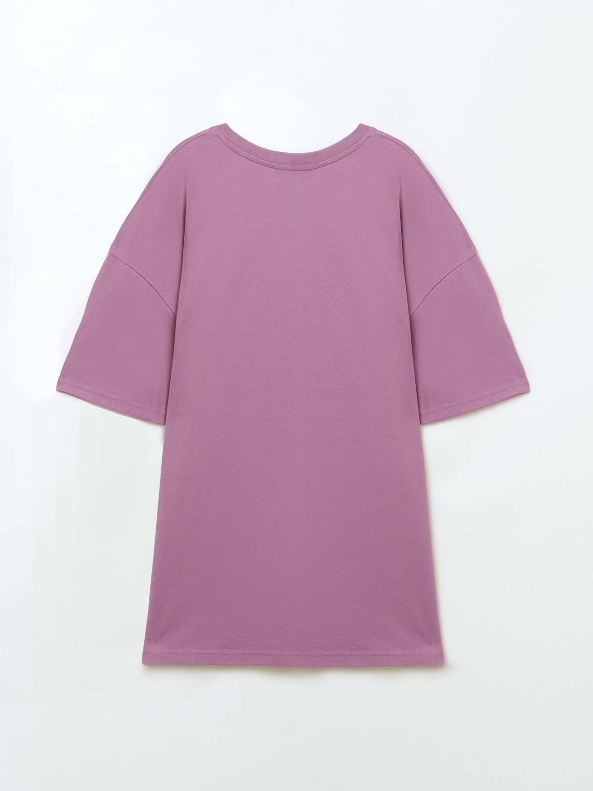 Футболка оверсайз из хлопка с принтом-надписью