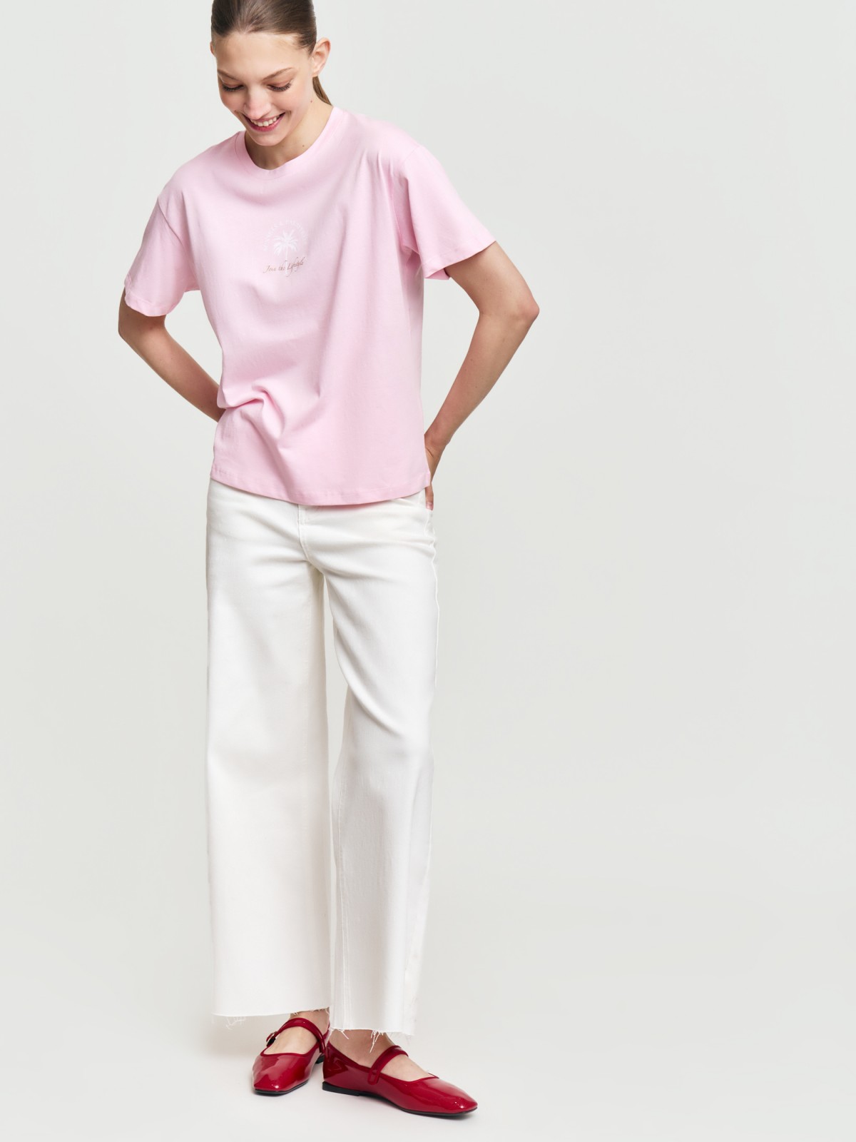 Футболка из хлопка с принтом