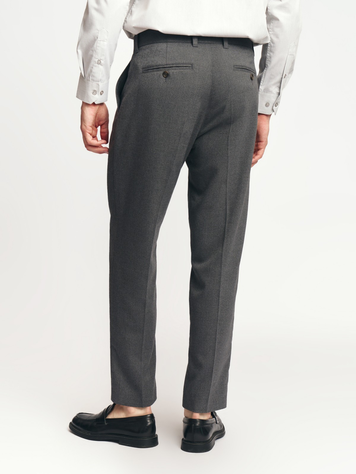 Брюки силуэта Carrot из хлопка