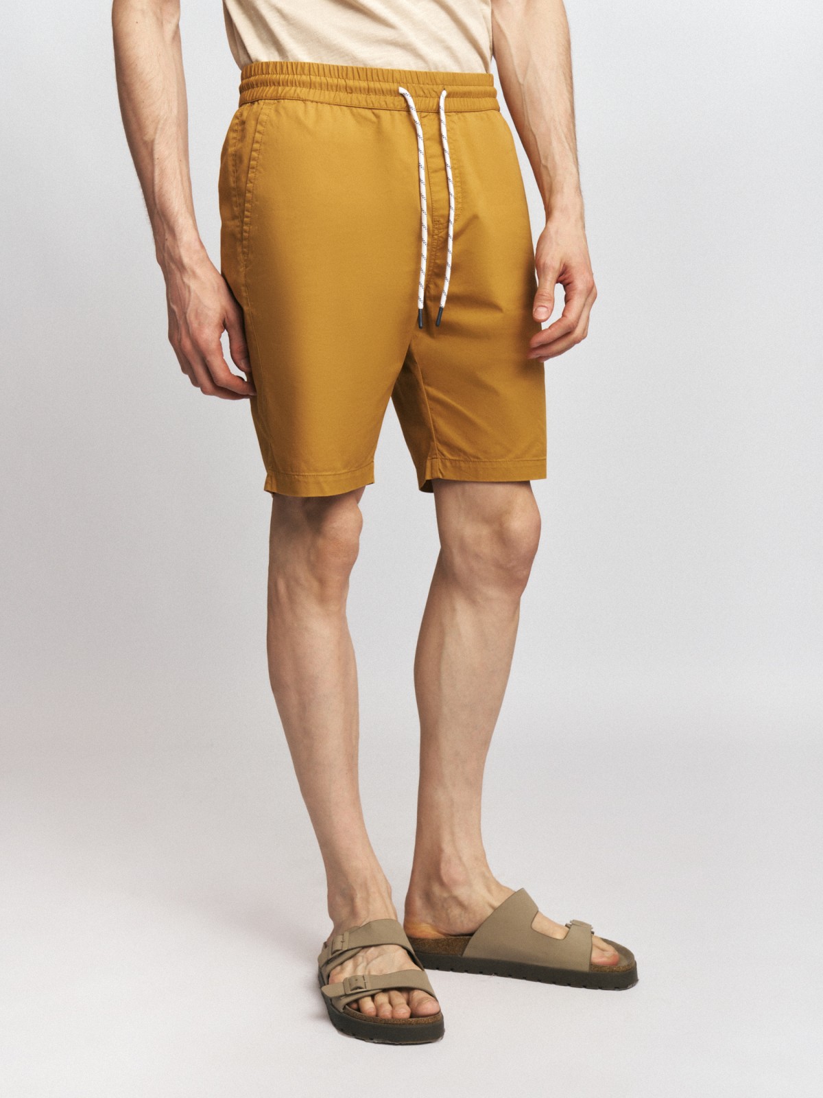 Удлинённые шорты на резинке из хлопка