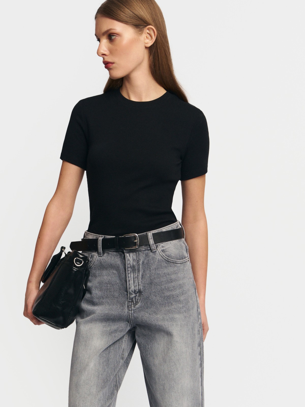 Футболка из хлопка однотонная 999₽