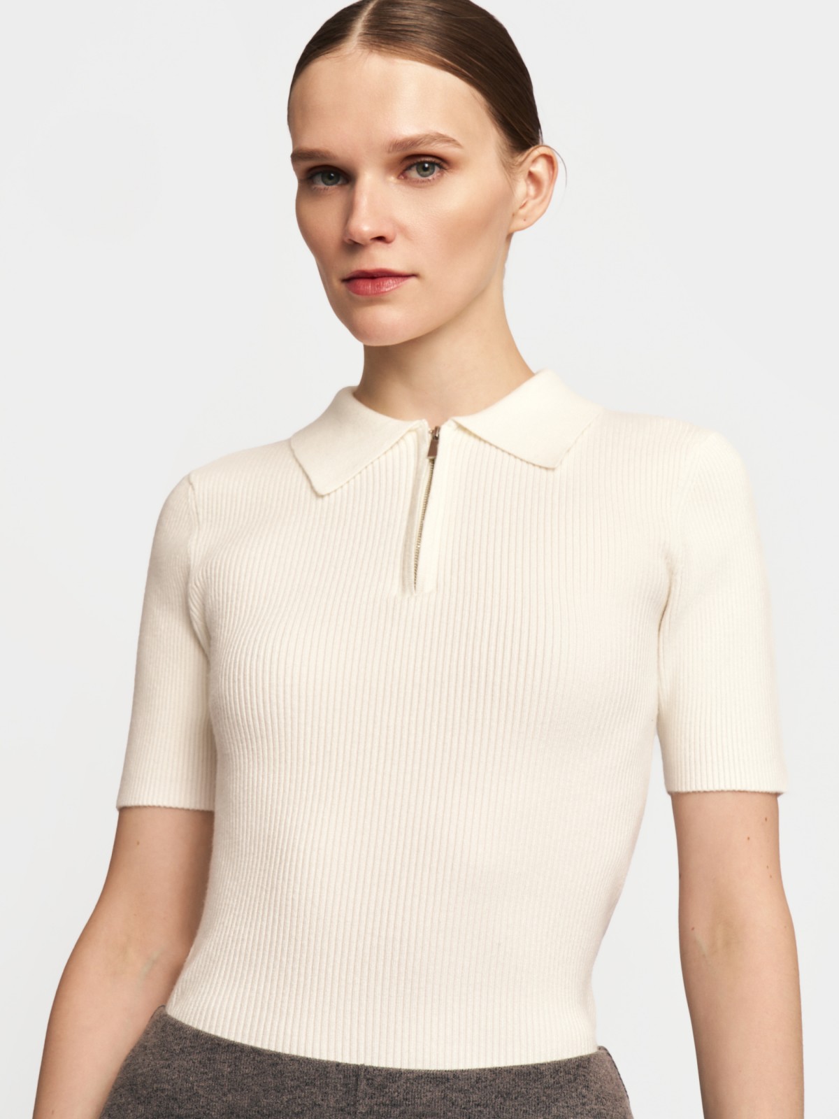 Джемпер поло с коротким рукавом