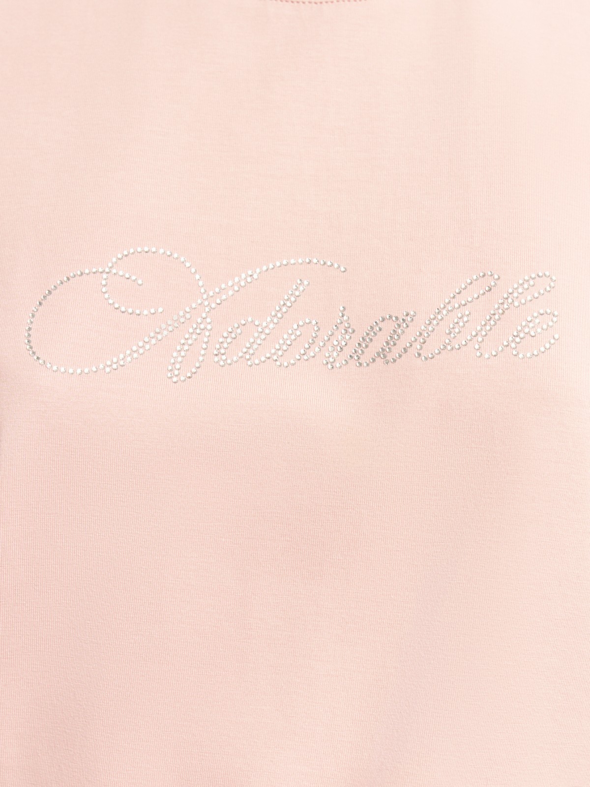 Трикотажная футболка со стразами