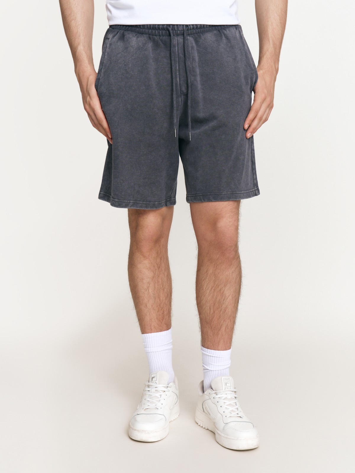 Трикотажные шорты из хлопка на резинке