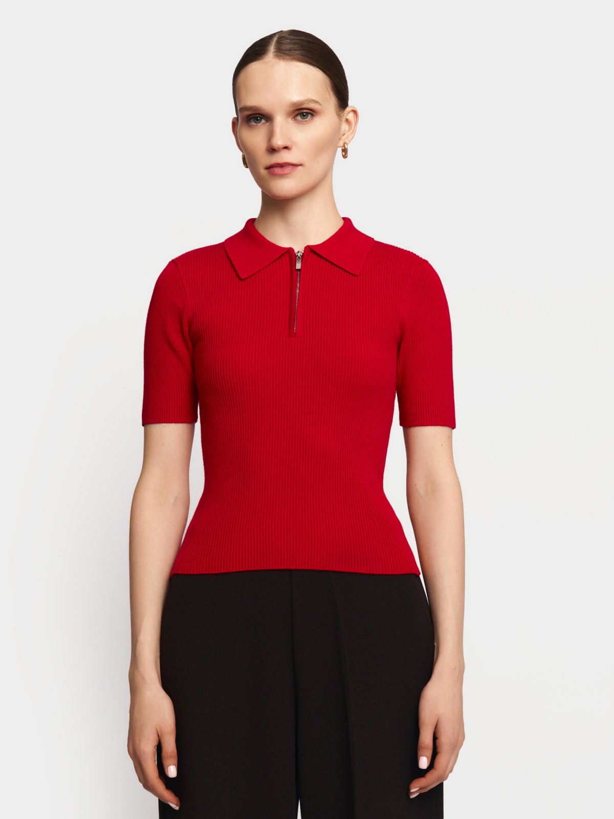 Джемпер поло с коротким рукавом