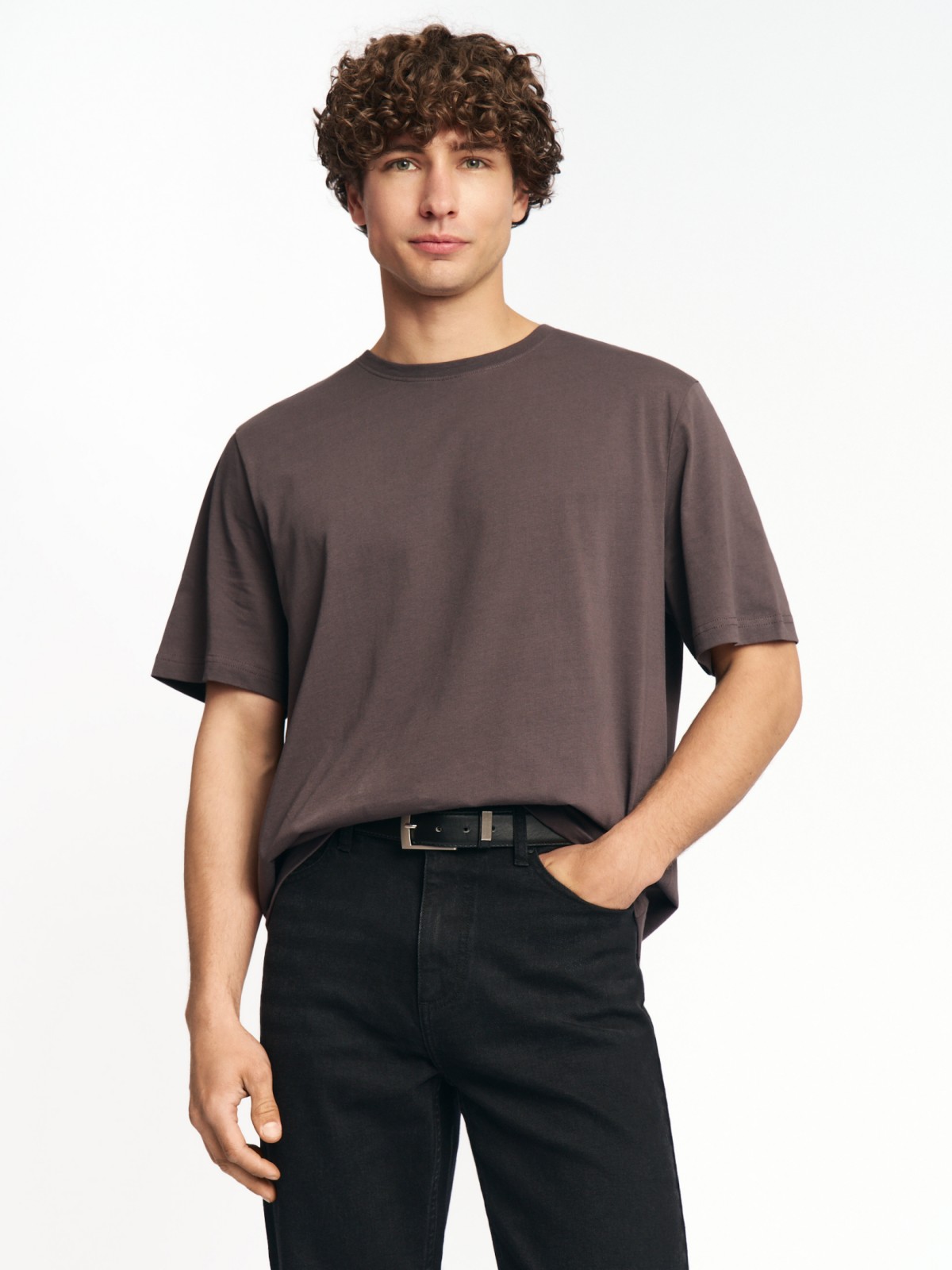 Футболка из хлопка с круглым вырезом