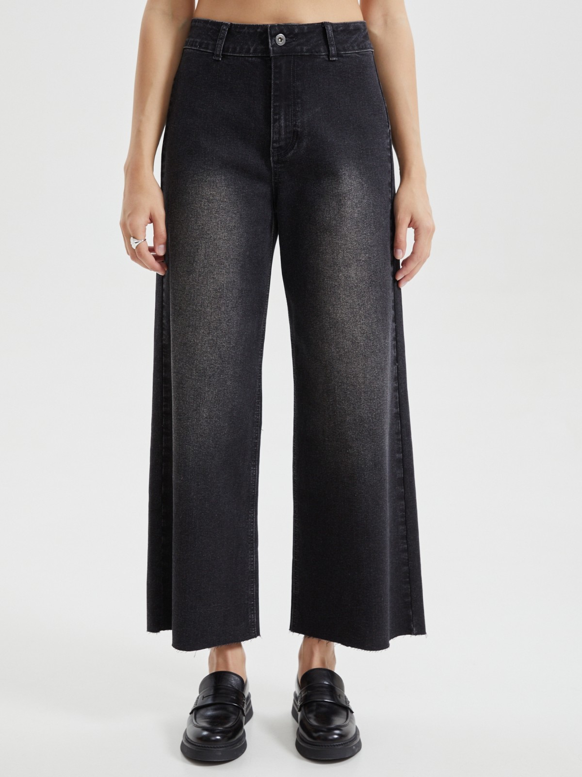 Укороченные джинсы кюлоты