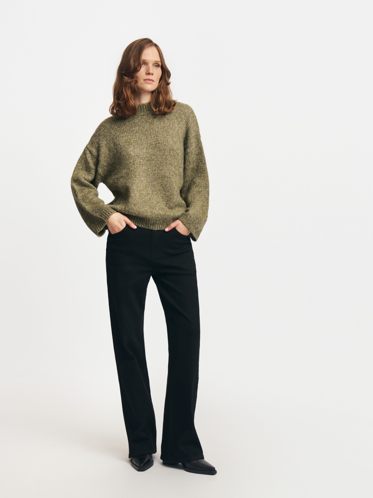 Вязаный свитер с люрексом