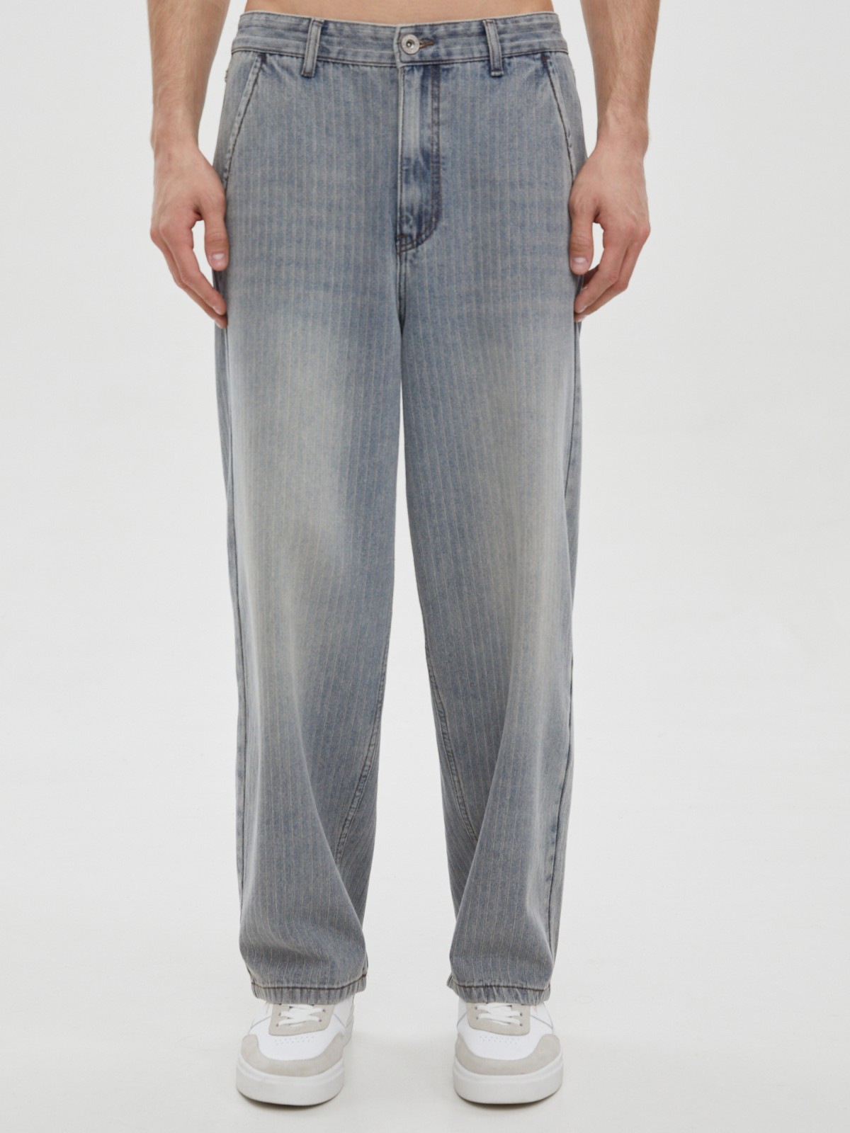 Джинсы фасона Baggy в полоску