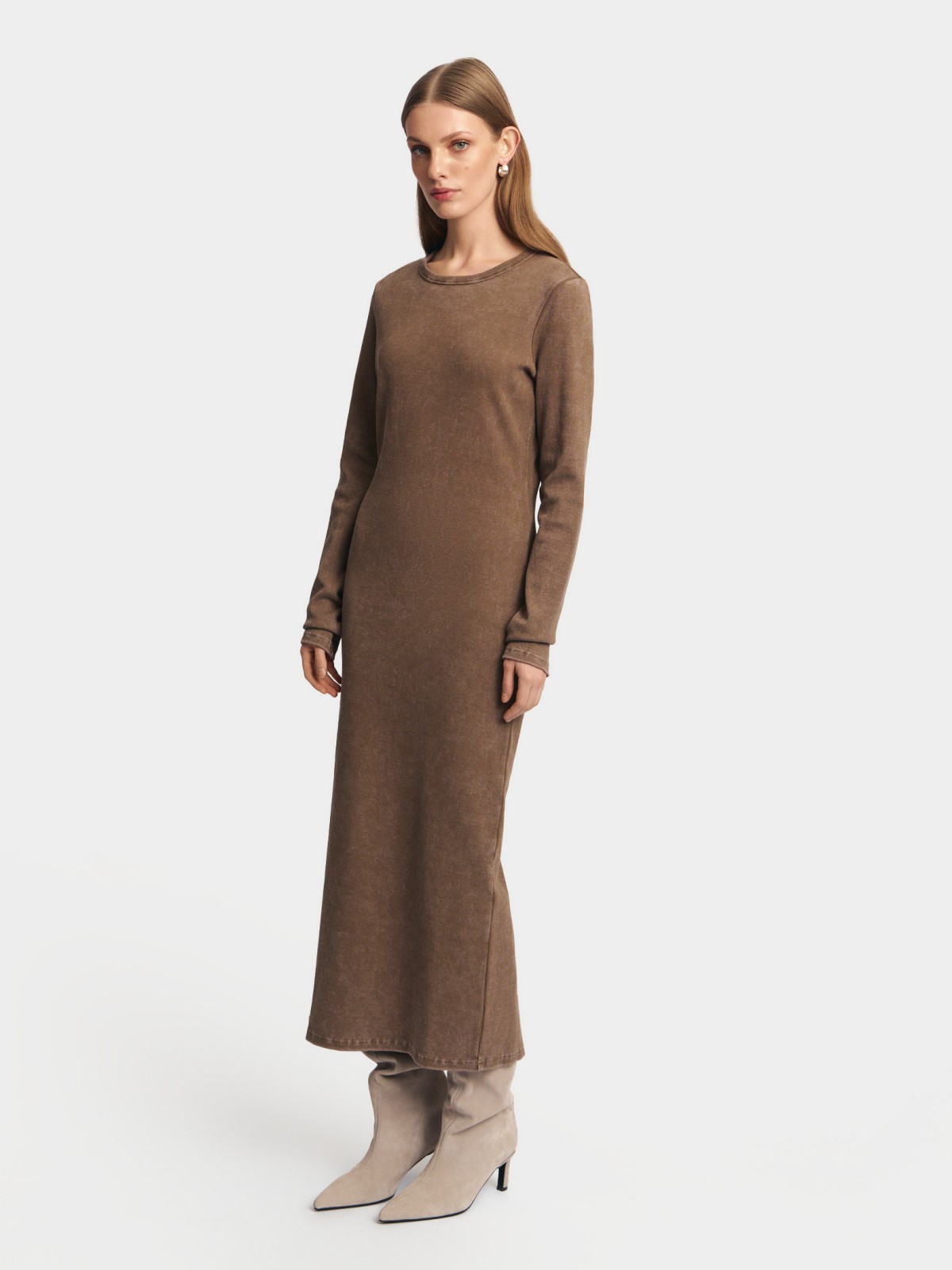 Трикотажное платье миди из хлопка