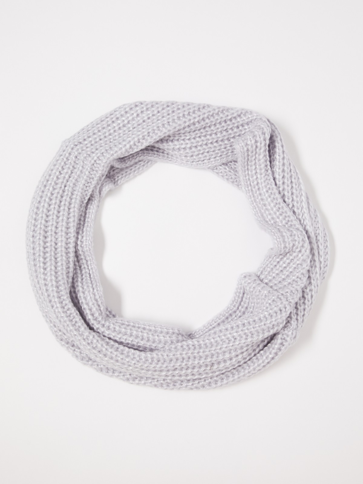 Вязаный шарф-снуд zolla 22142910J055, цвет серый, размер No_size - фото 2