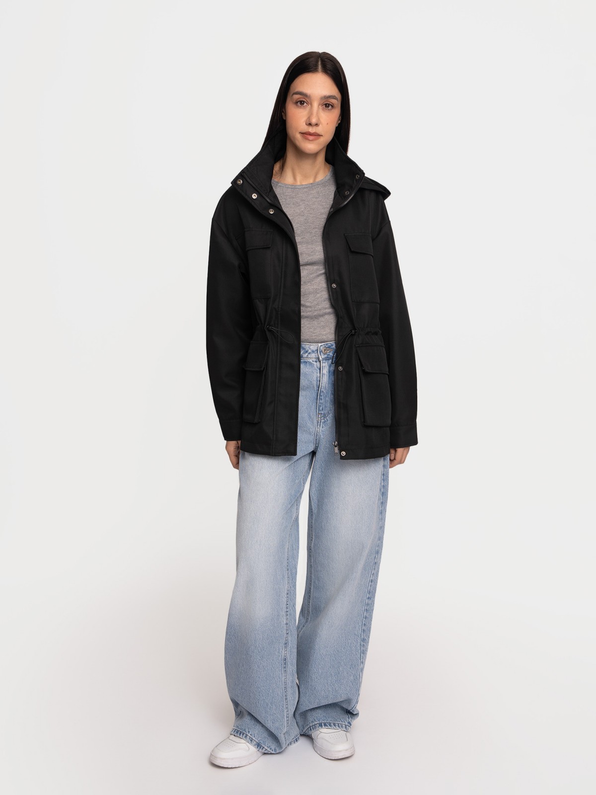 Куртка-парка с капюшоном и кулиской