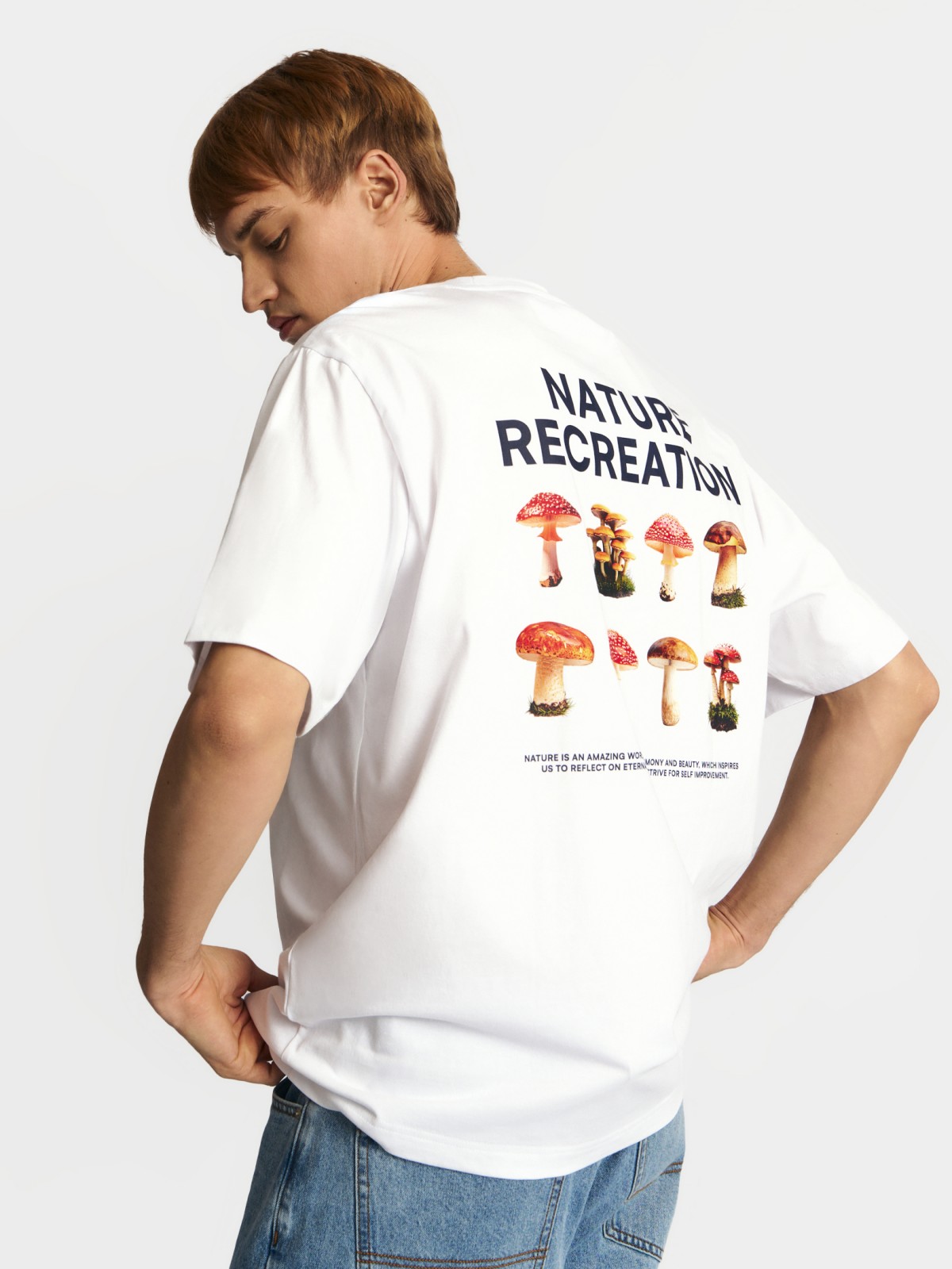 Футболка из хлопка с принтом