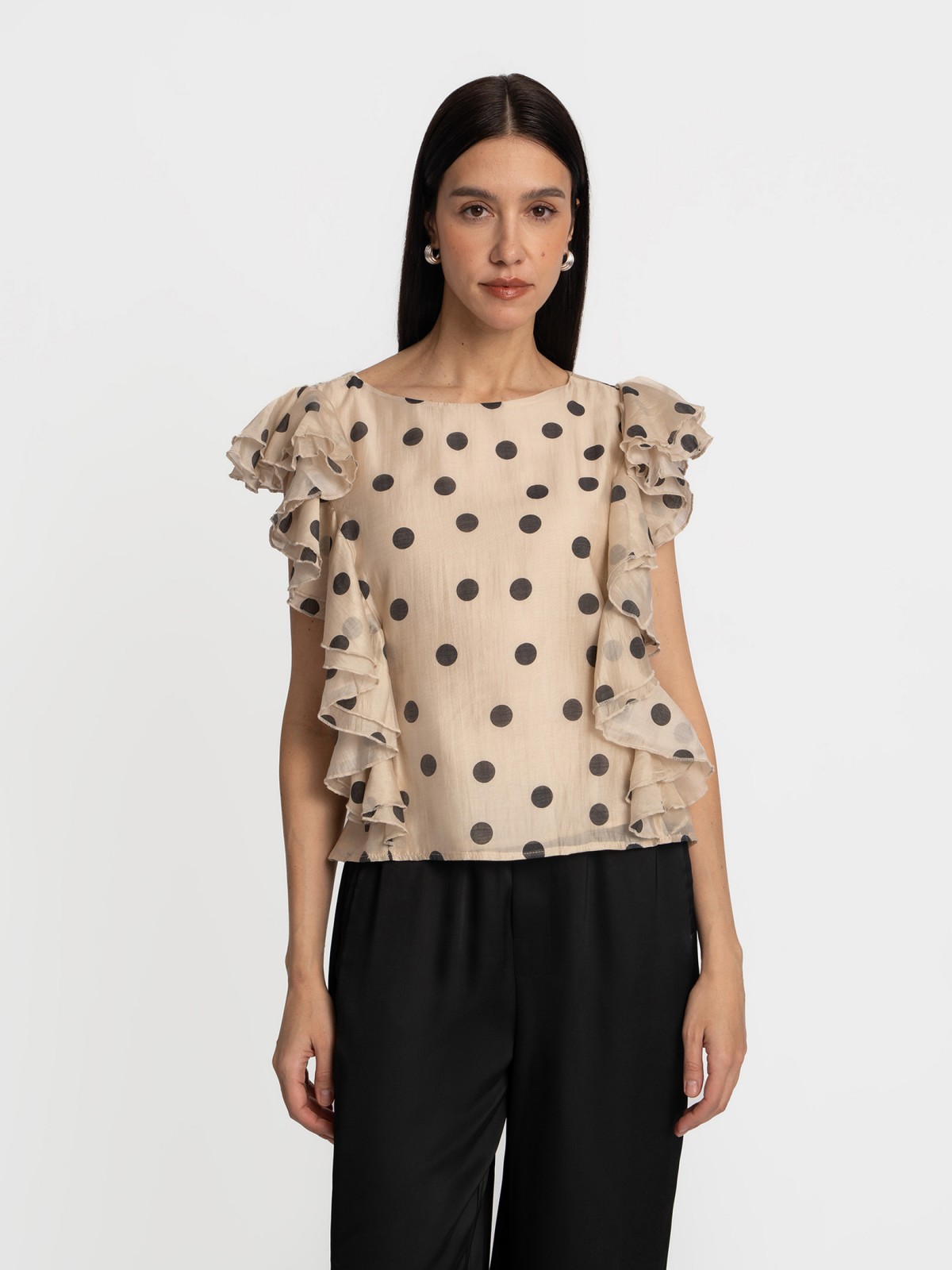 Блузка с короткими рукавами