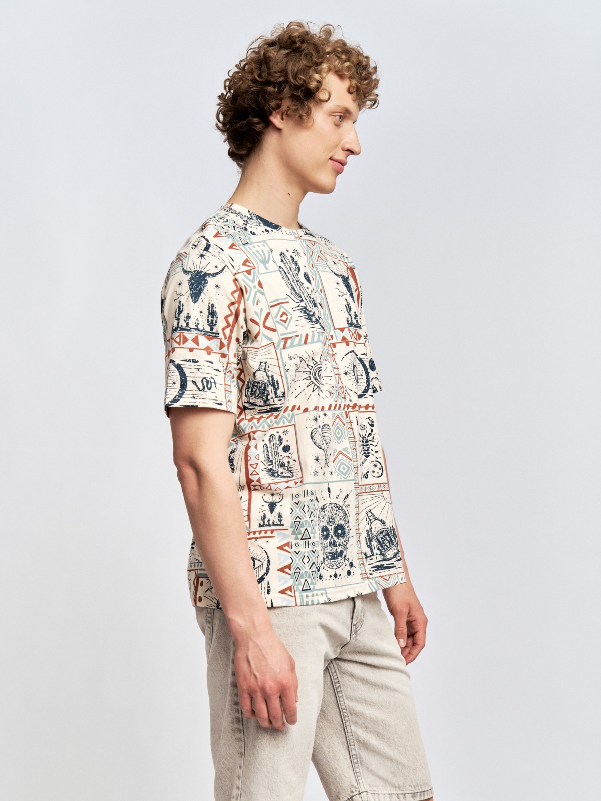 Футболка из хлопка с принтом