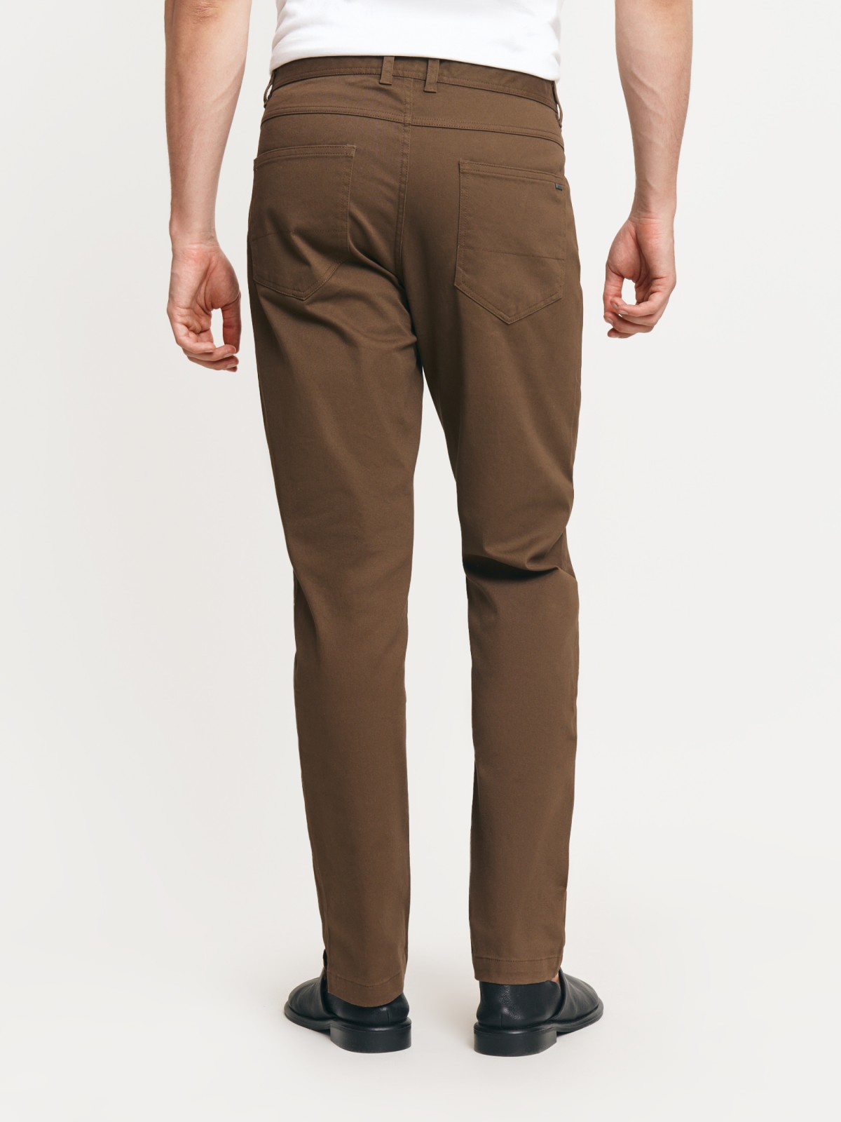 Брюки силуэта Slim из хлопка