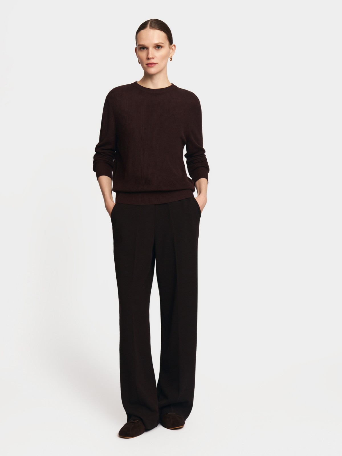 Вязаный джемпер с длинным рукавом