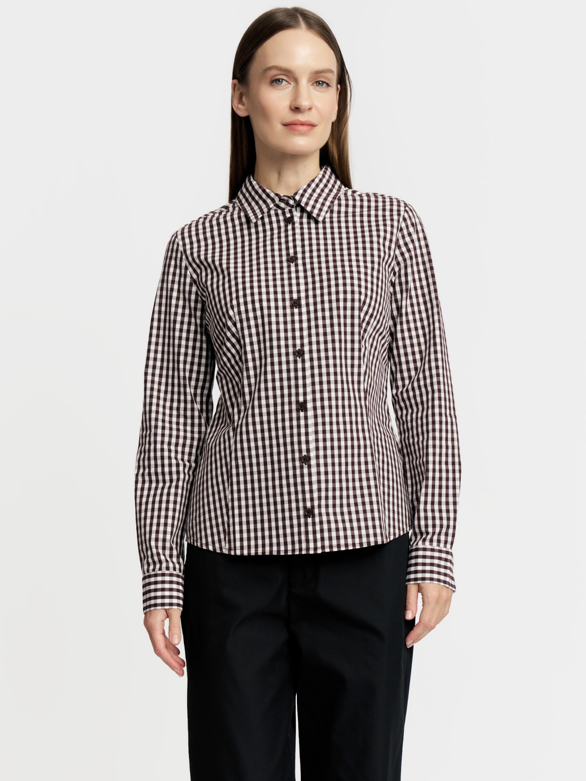 Рубашка из хлопка с акцентом на талии