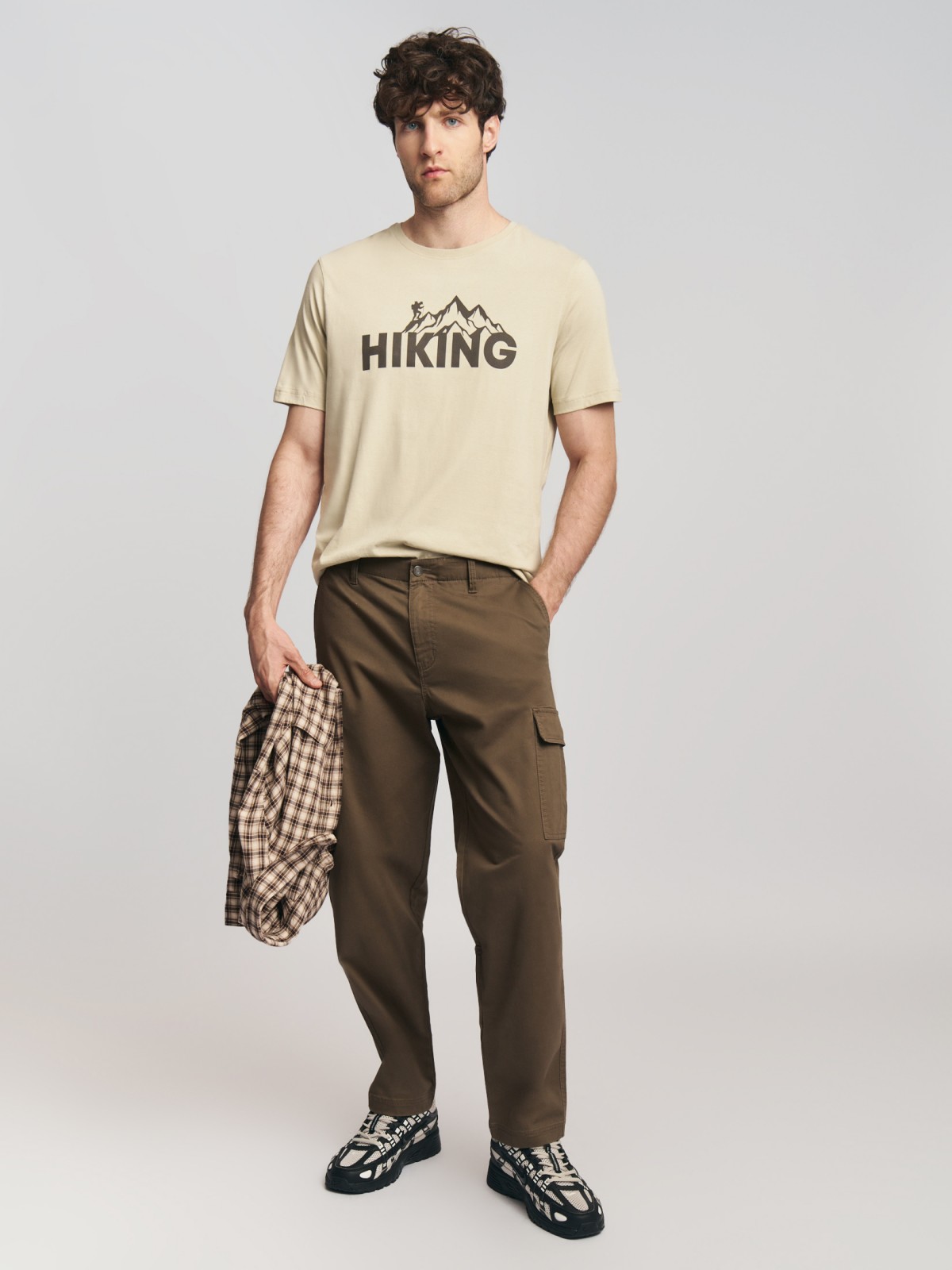 Футболка из хлопка с принтом-надписью