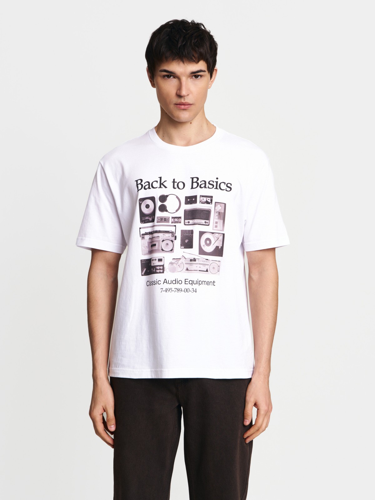 Футболка из хлопка с принтом