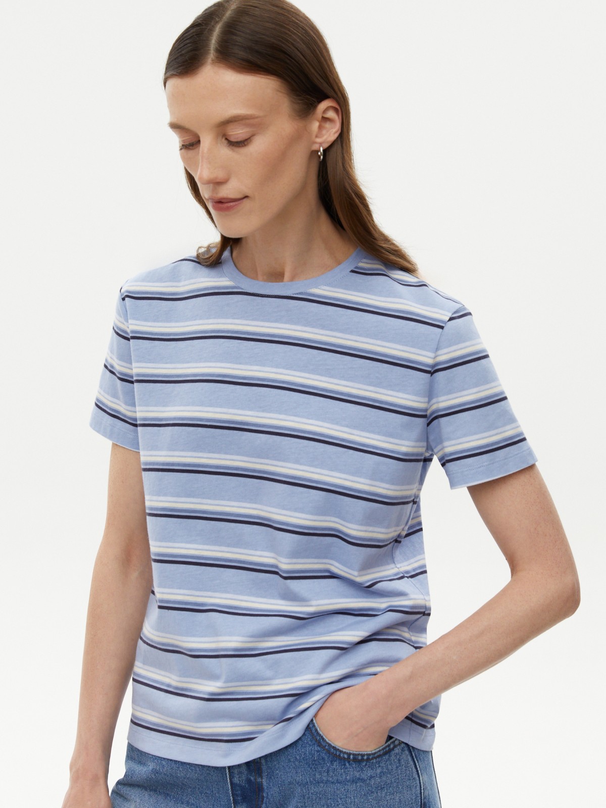 Футболка из хлопка в полоску