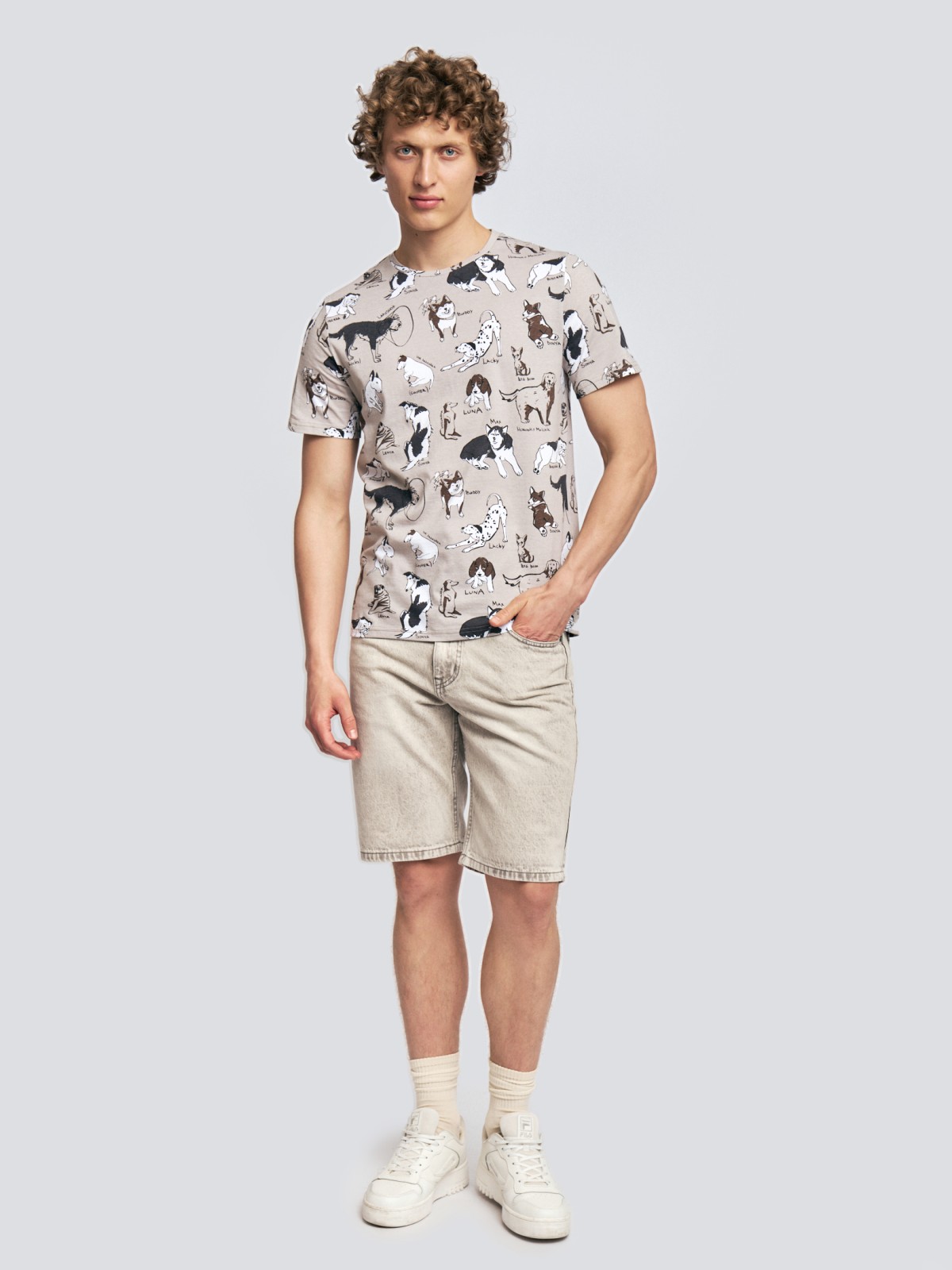 Футболка из хлопка с принтом