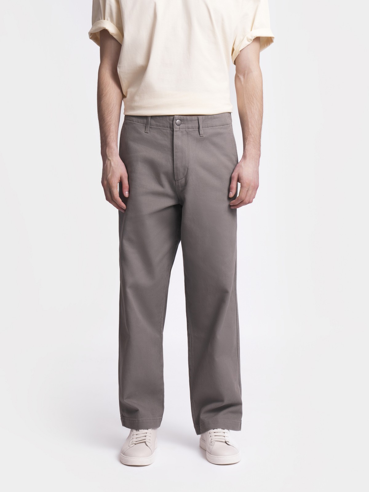 Брюки прямого силуэта из хлопка