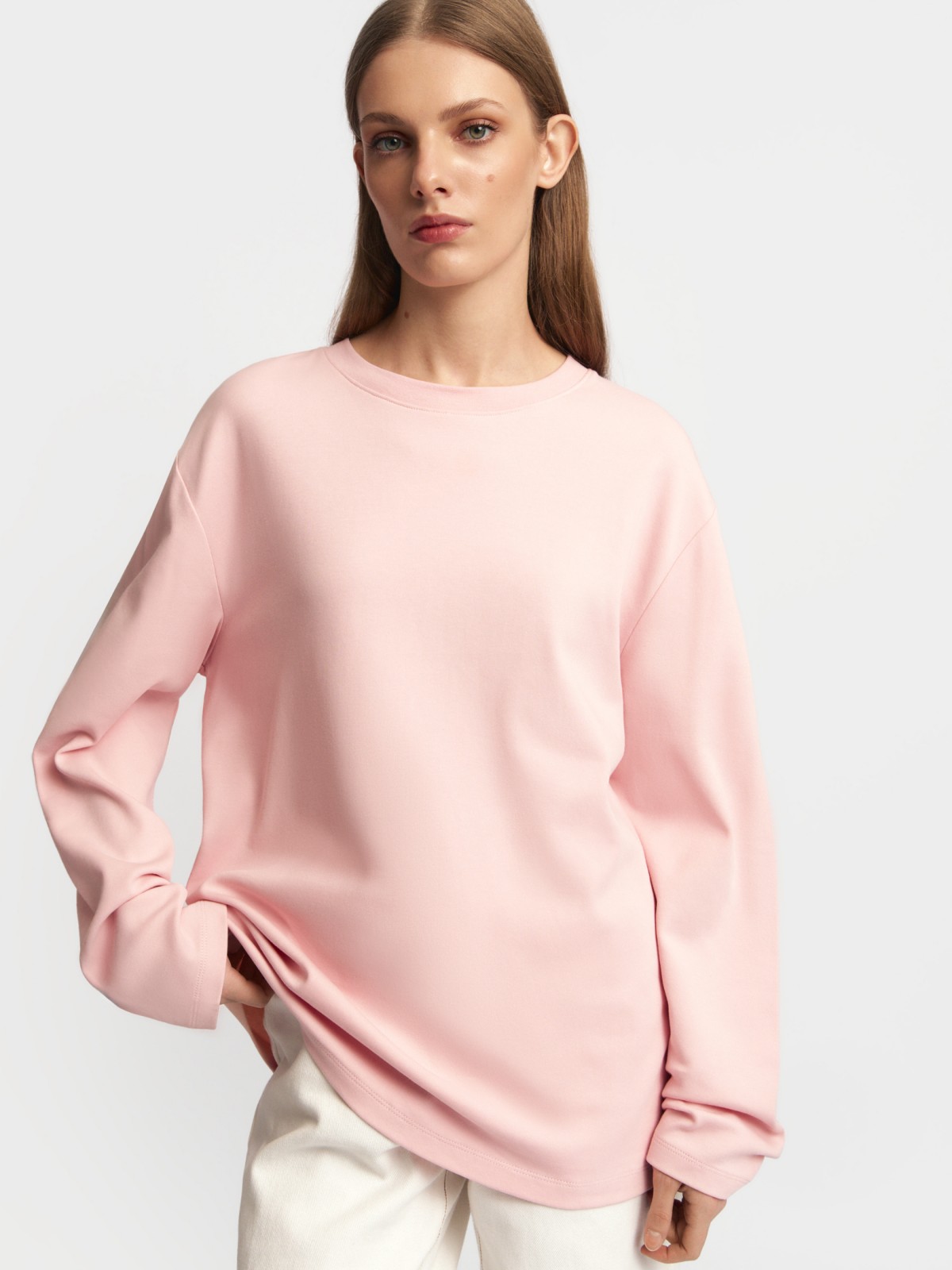 Трикотажный лонгслив из хлопка