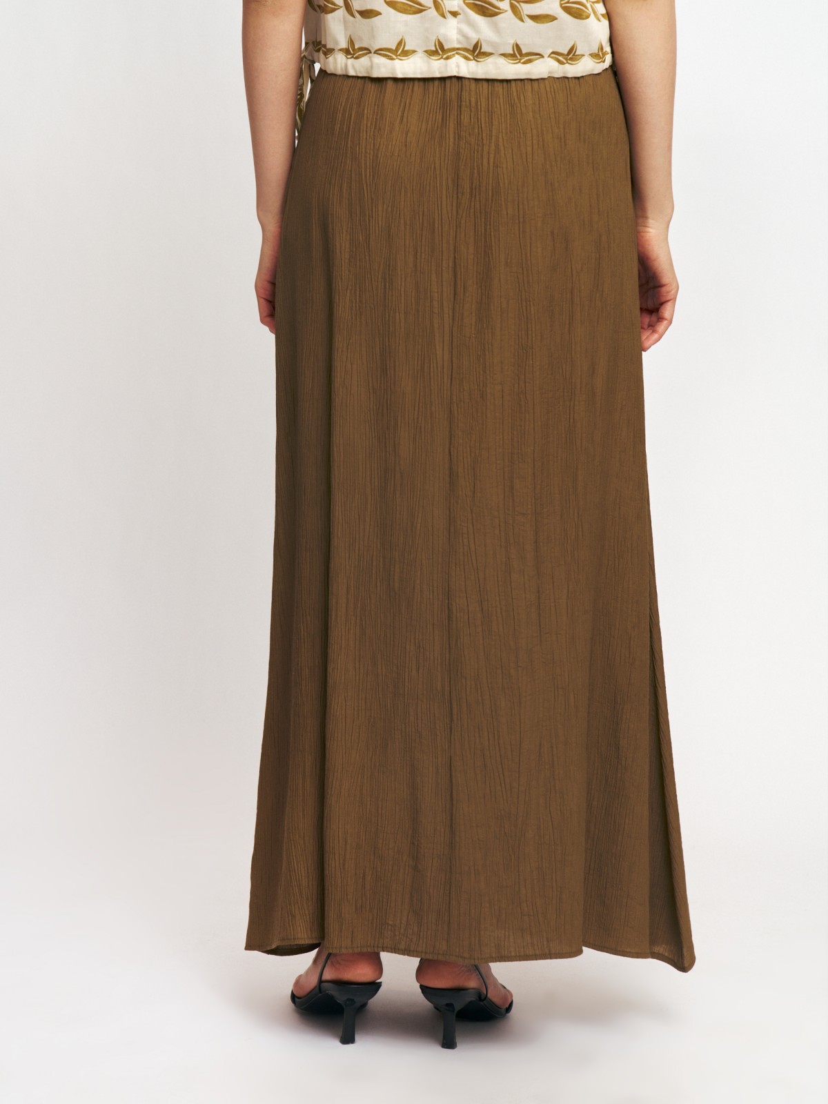 Юбка макси на резинке с кулиской