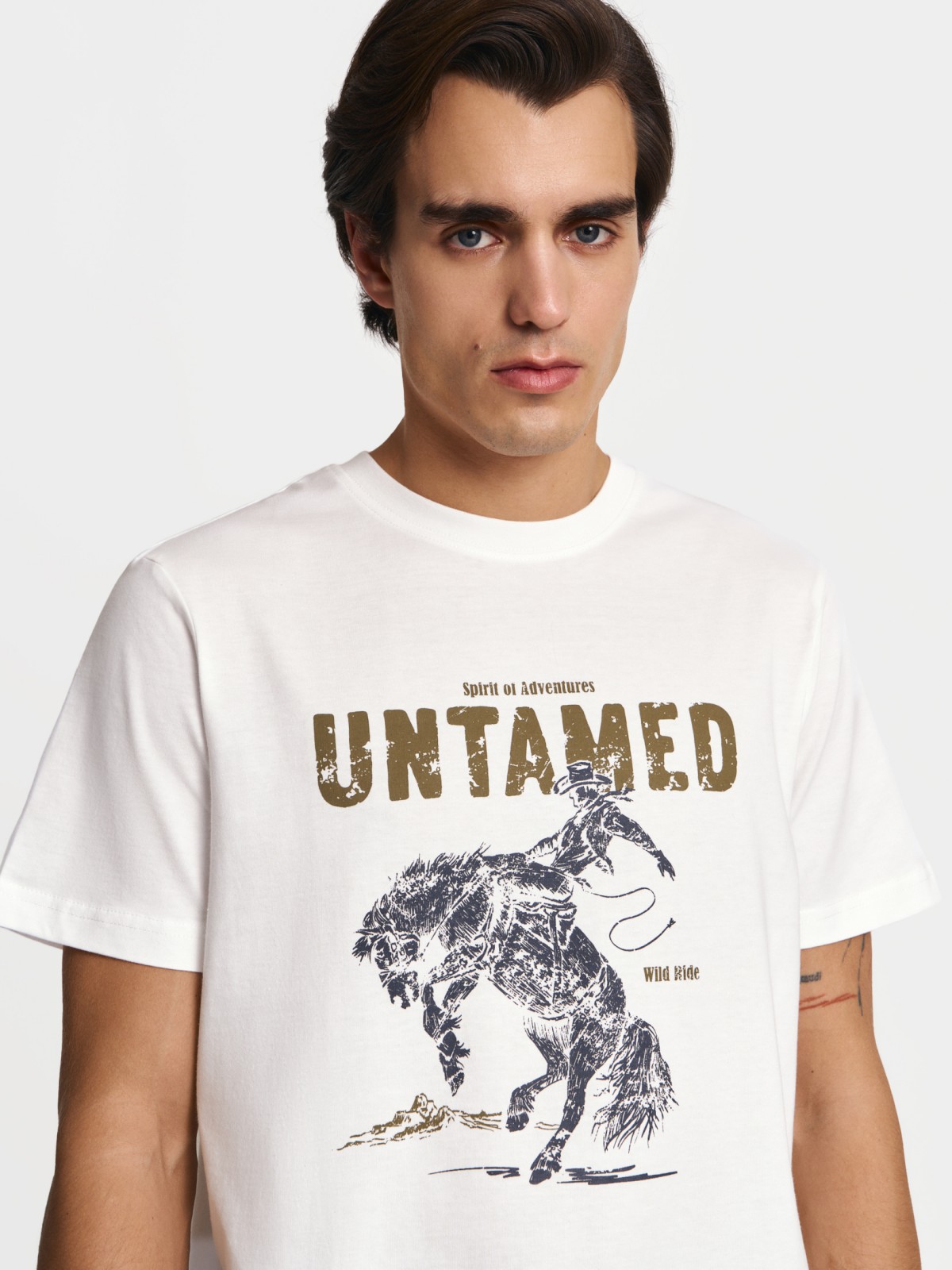 Футболка из хлопка с принтом