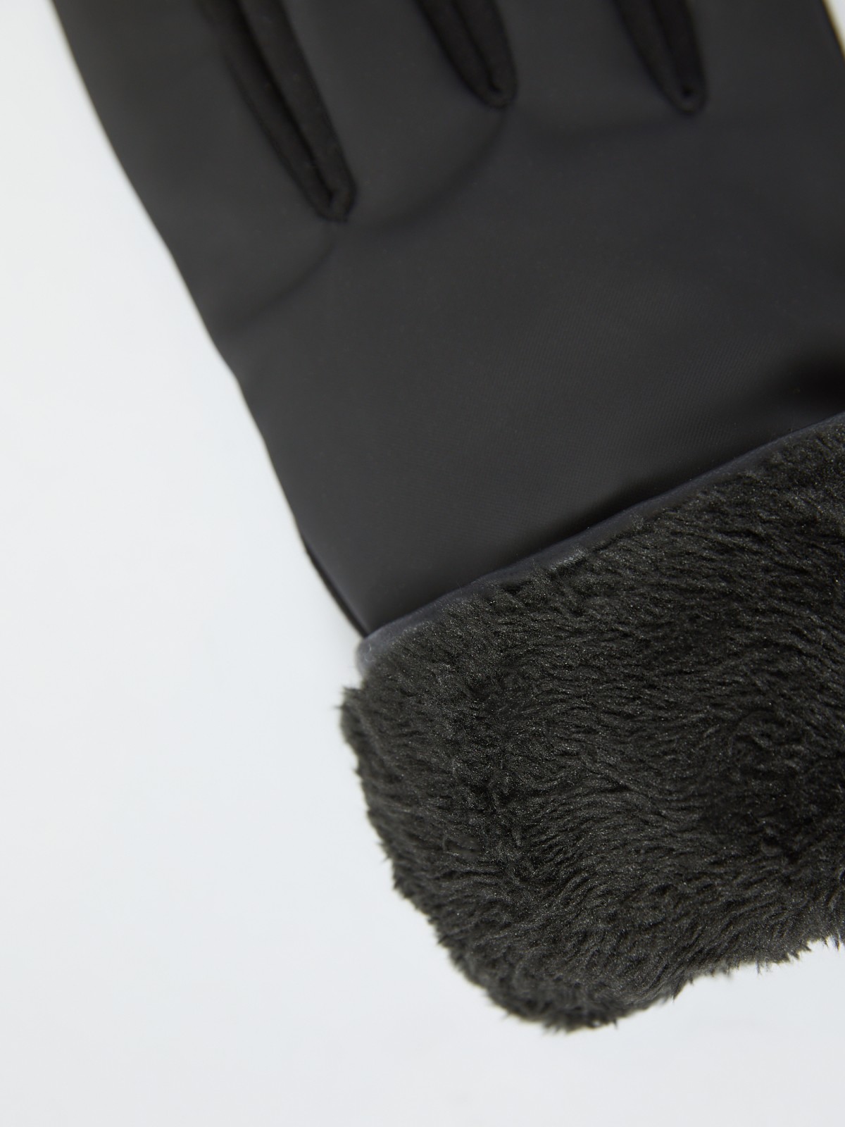 Тёплые перчатки с экомехом на подкладке