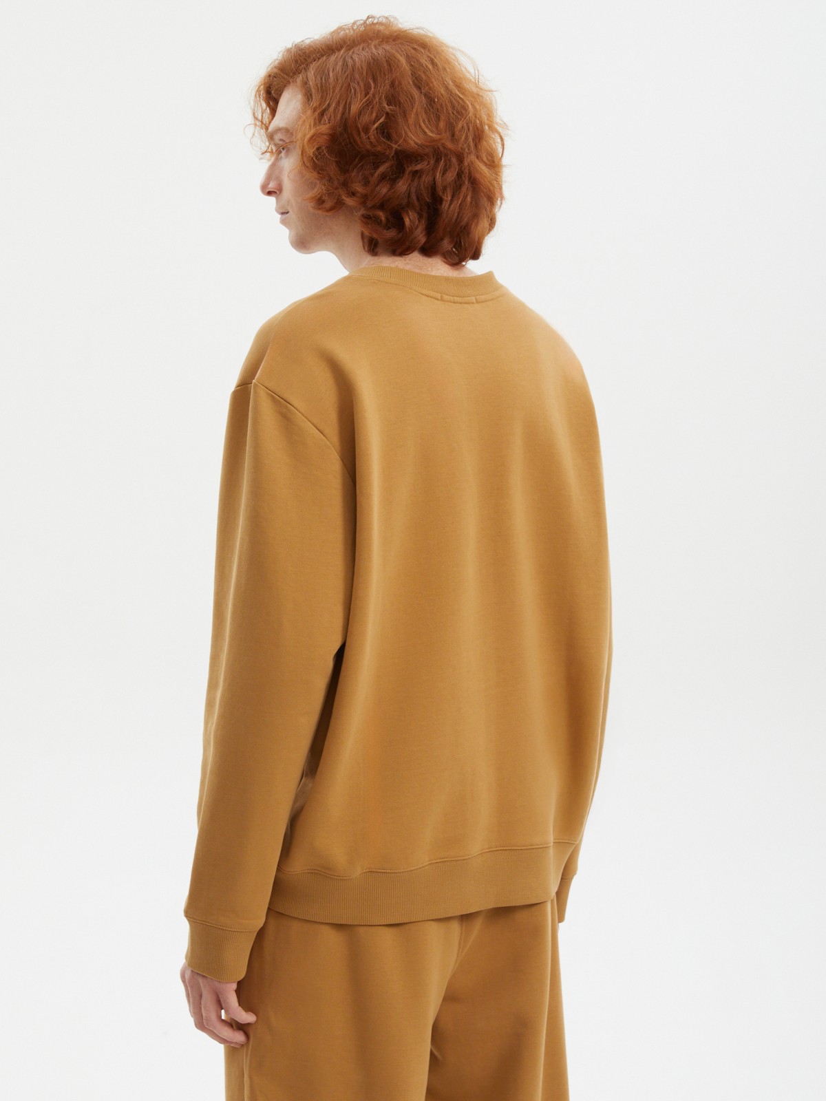 Свитшот из хлопка с принтом-надписью