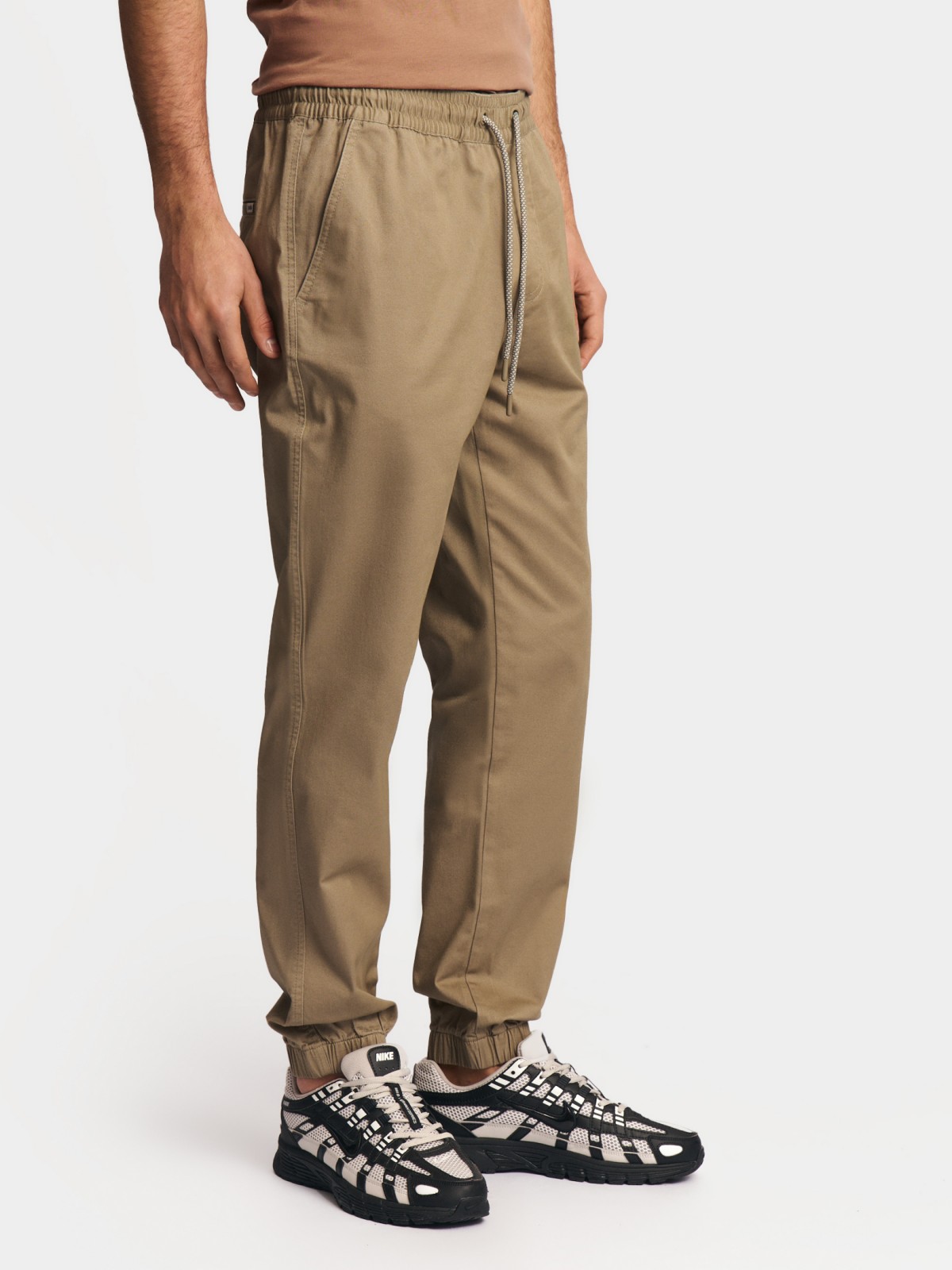 Брюки-джоггеры из хлопка на резинке