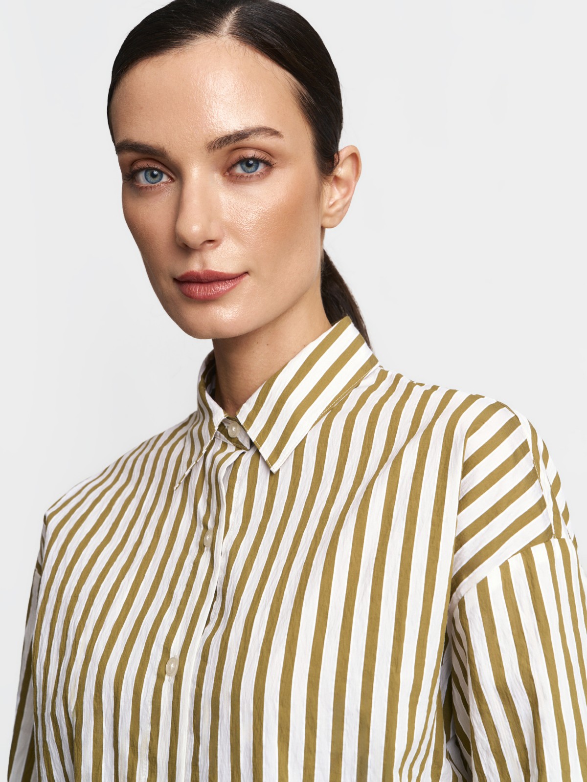 Рубашка свободного фасона в полоску