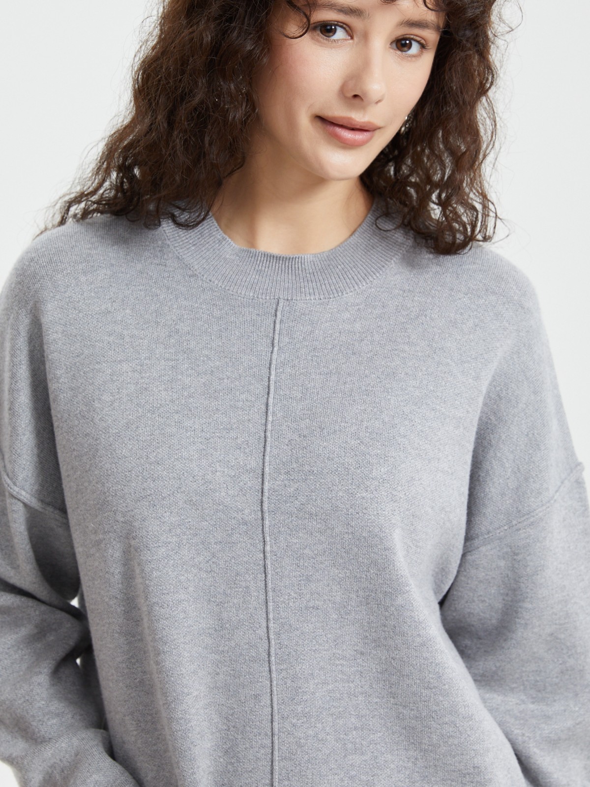 Трикотажный джемпер с длинным рукавом