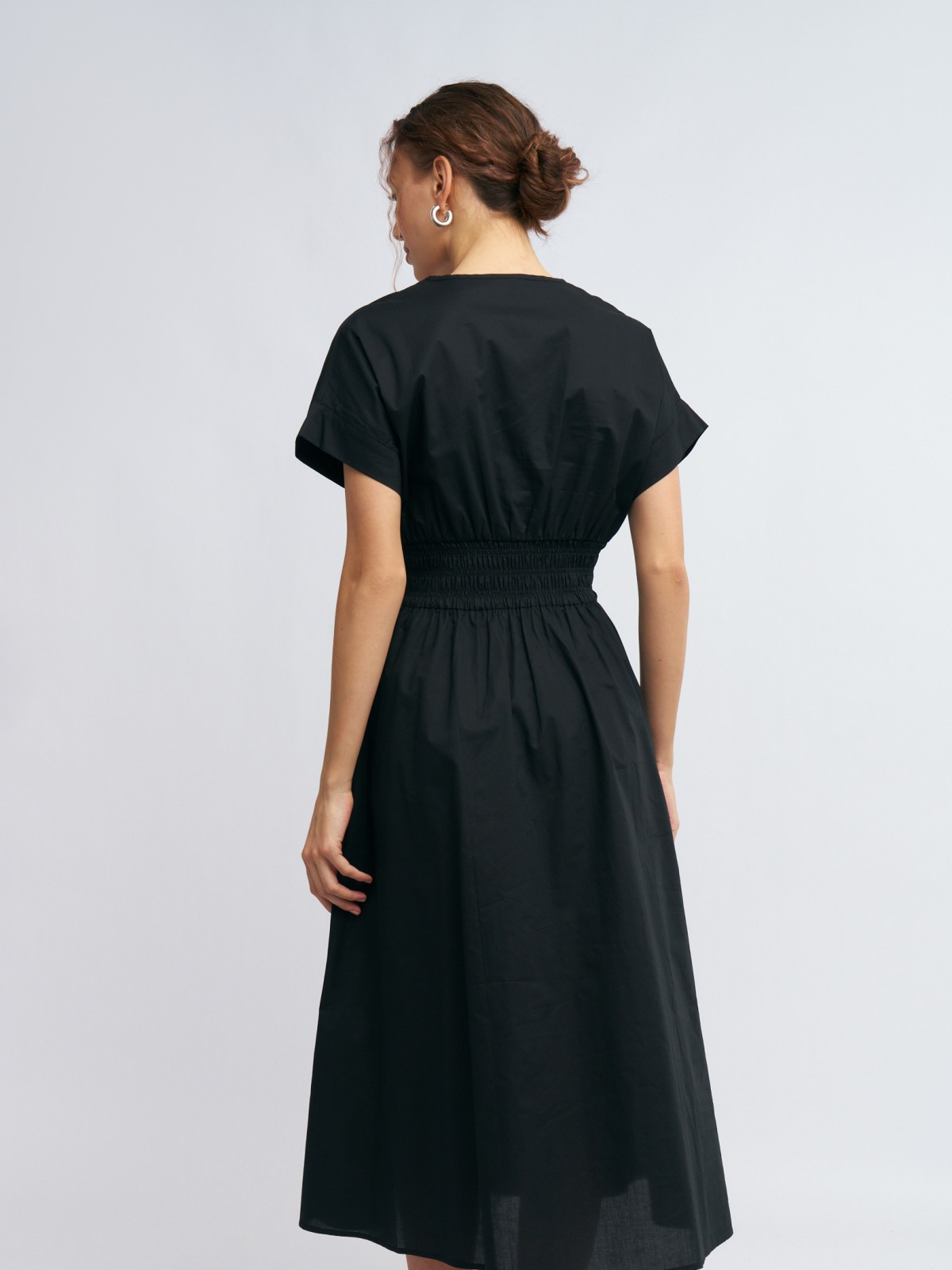 Платье из хлопка на резинке