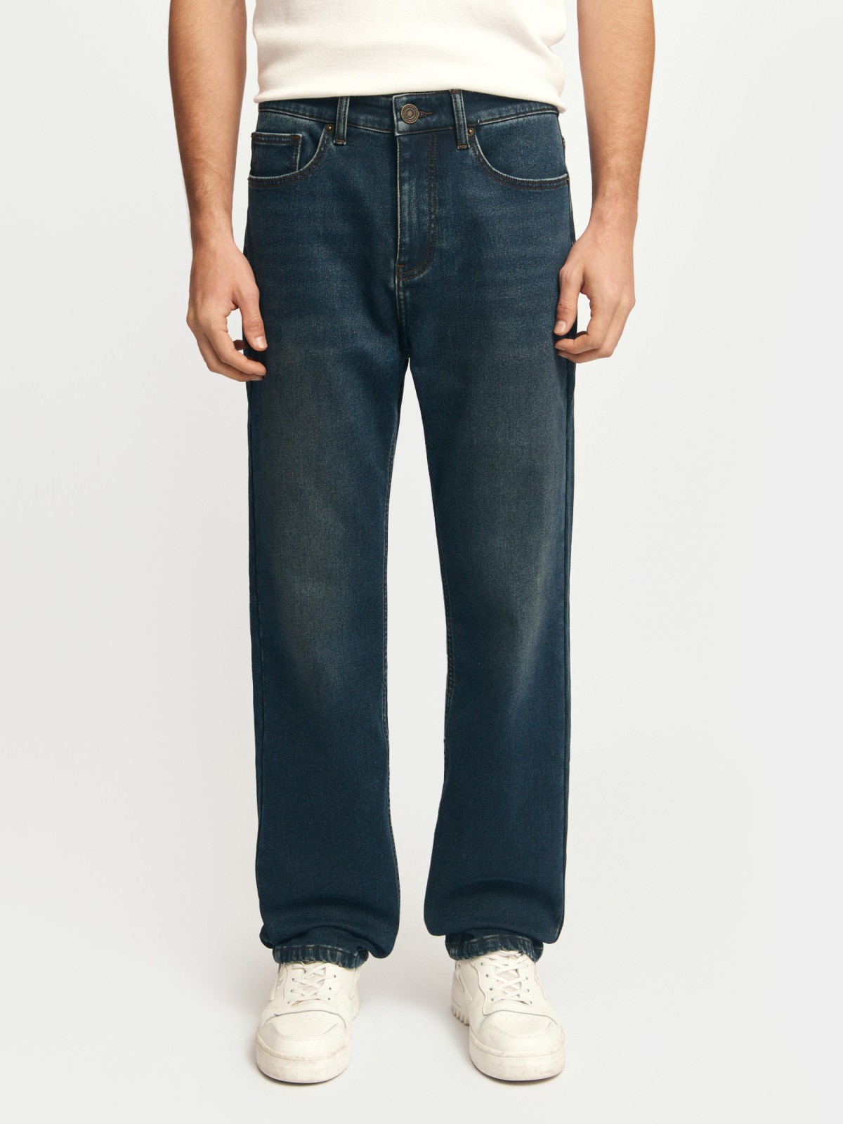 Утеплённые джинсы Regular с флисом