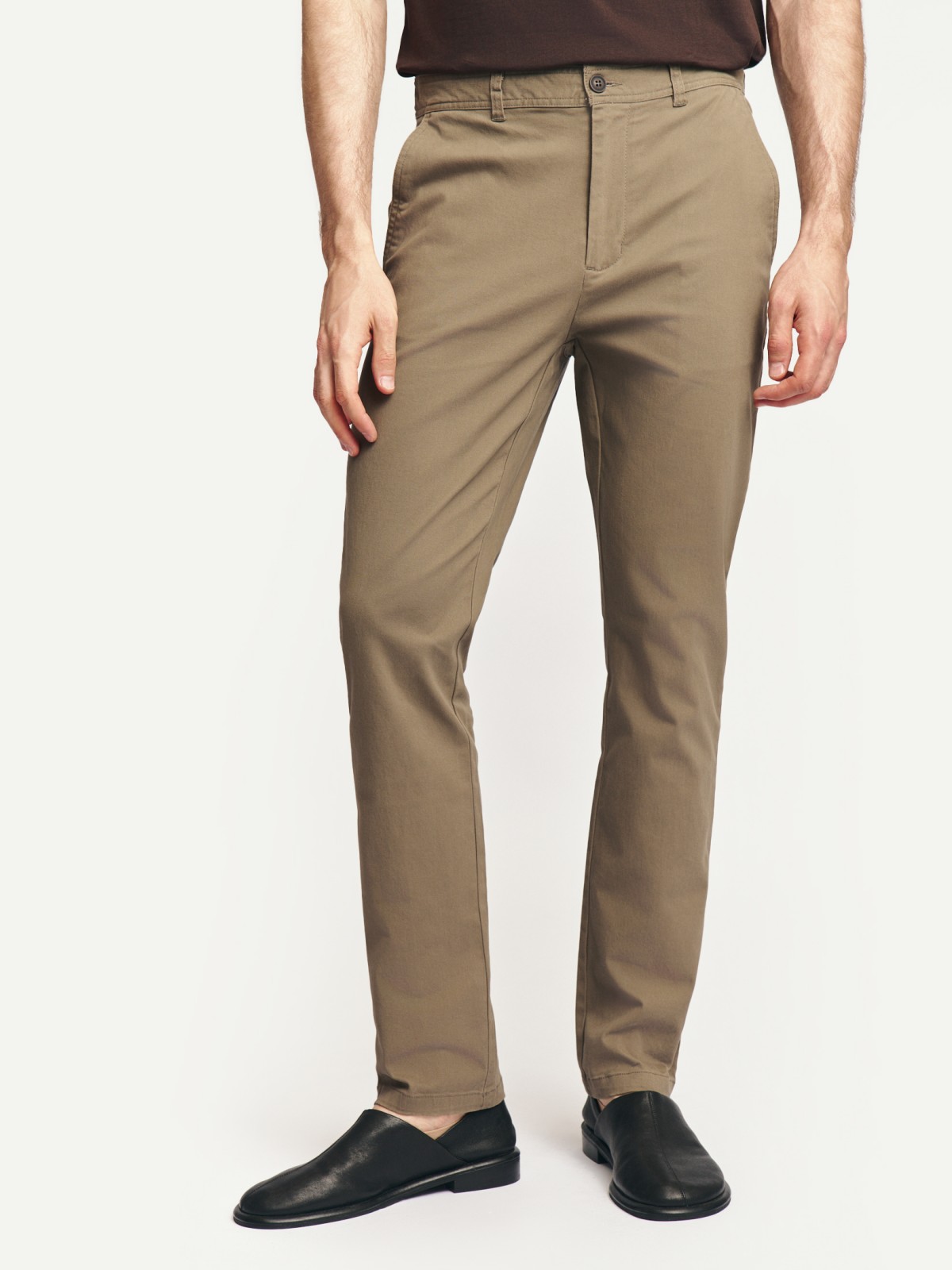 Брюки силуэта Slim из хлопка