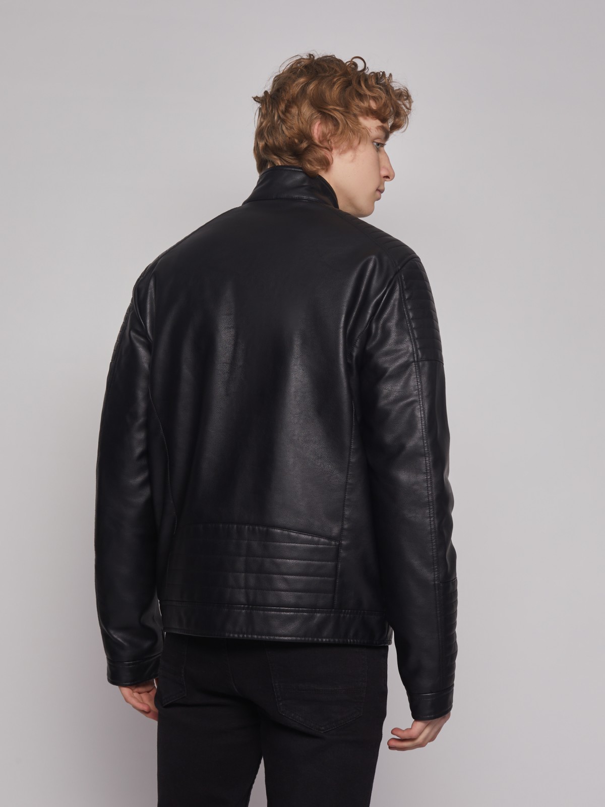 Куртка zolla 013135150144, цвет черный, размер S - фото 5