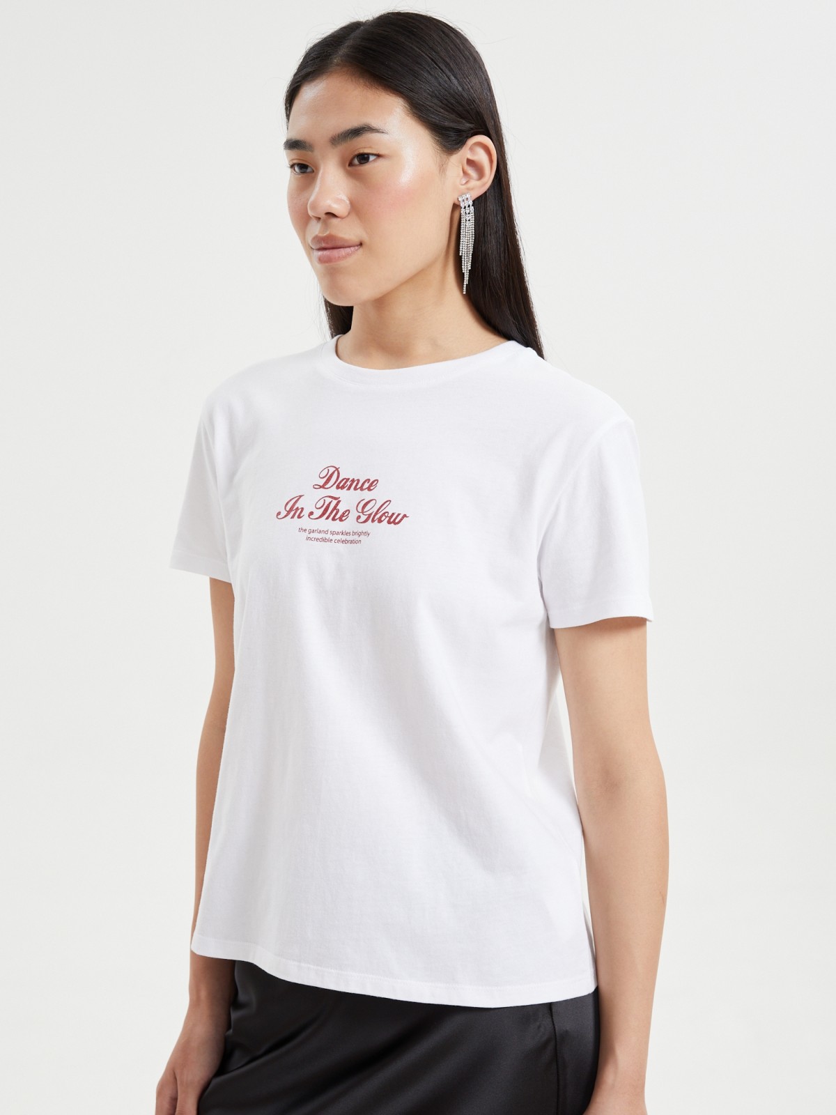 Футболка из хлопка с новогодним принтом