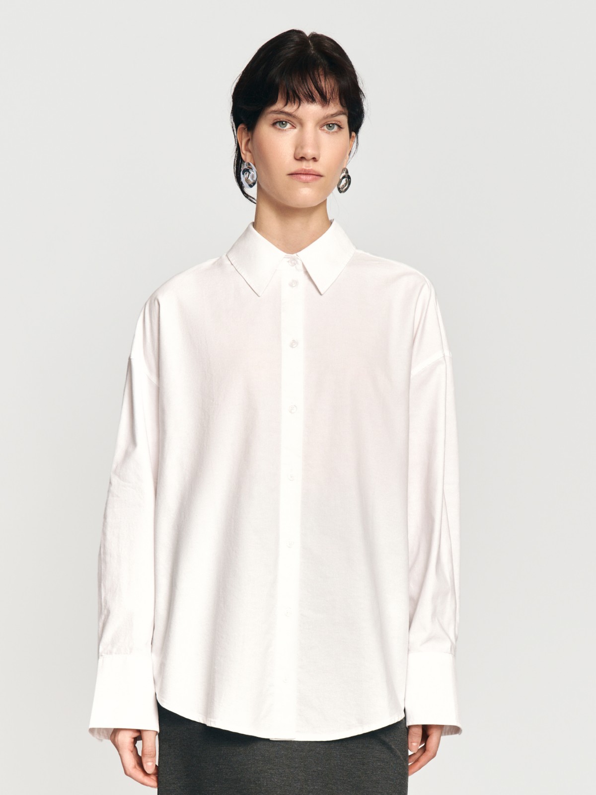 Рубашка из хлопка с длинным рукавом