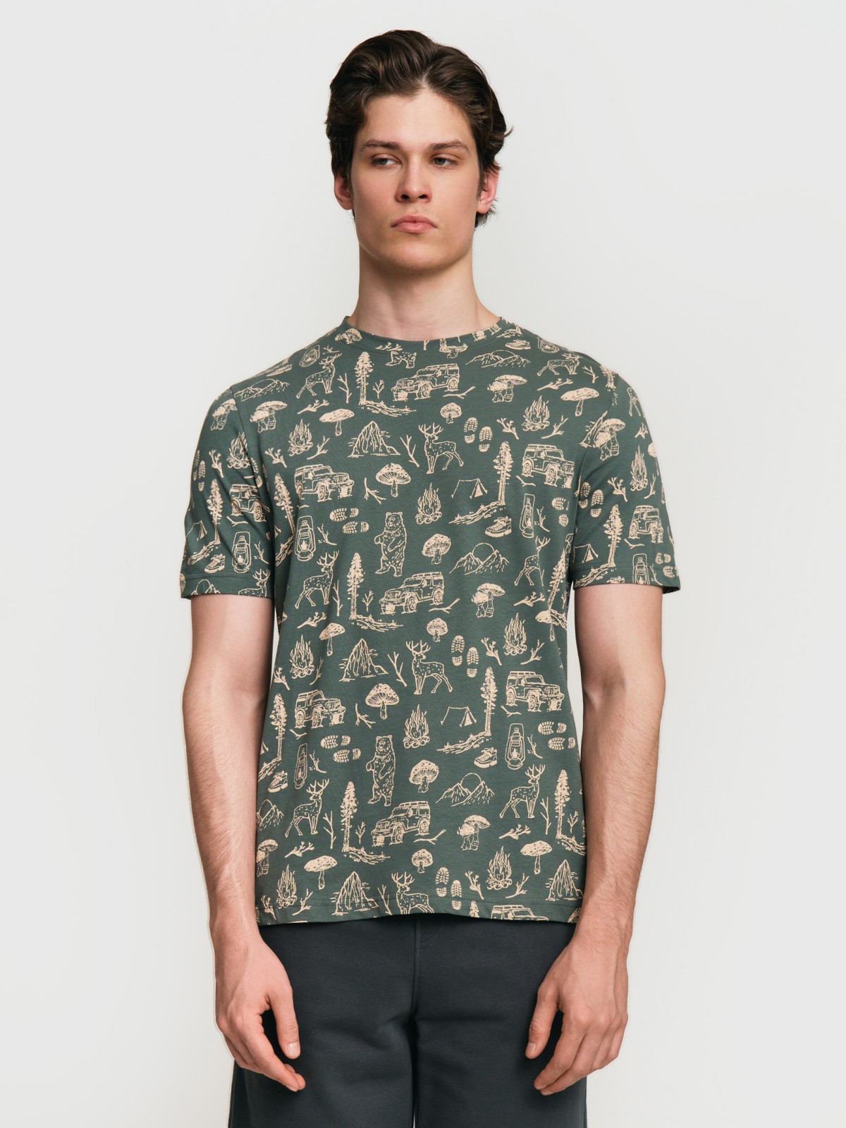 Футболка из хлопка с принтом