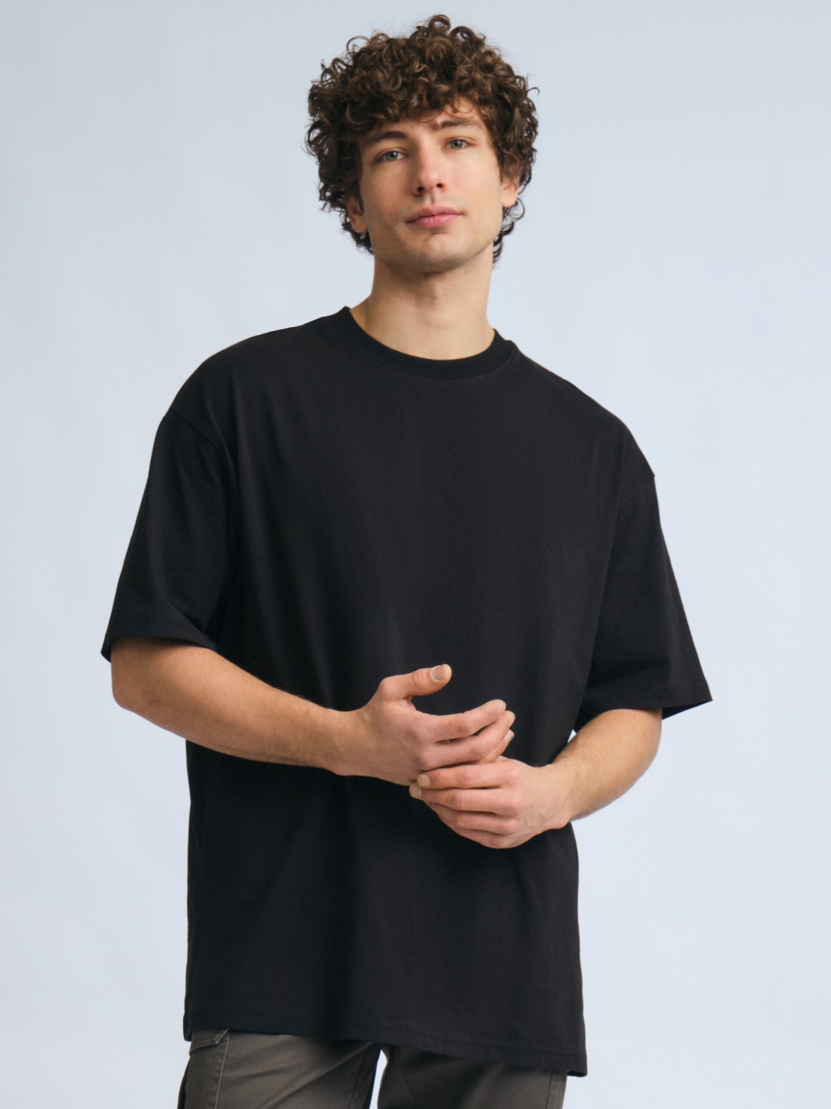 Футболка оверсайз из хлопка с коротким рукавом