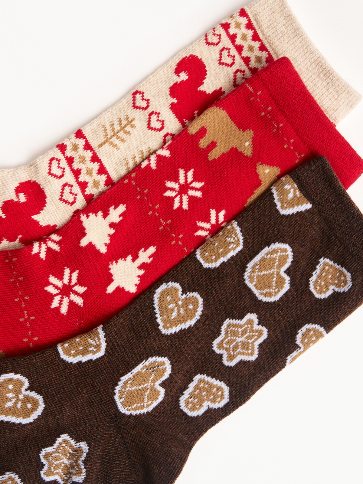 Набор новогодних носков (3 пары в комплекте)