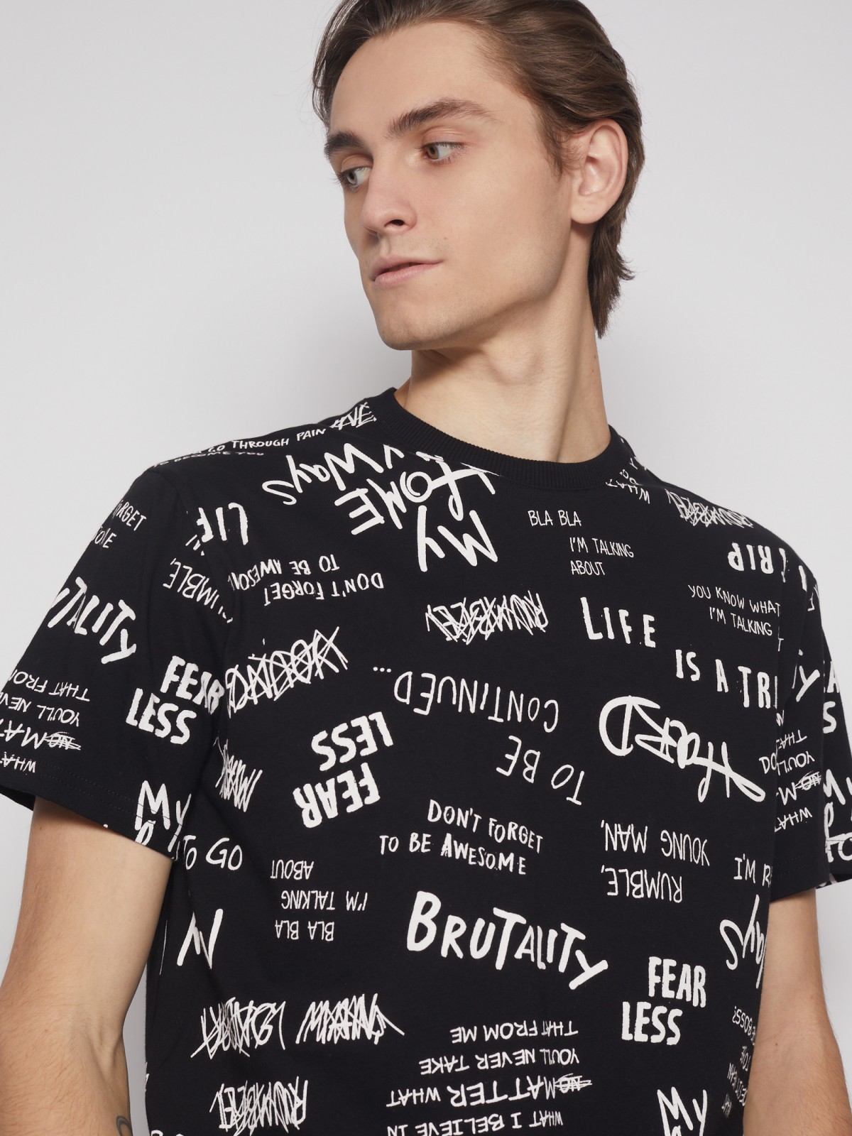 Футболка из хлопка с принтом