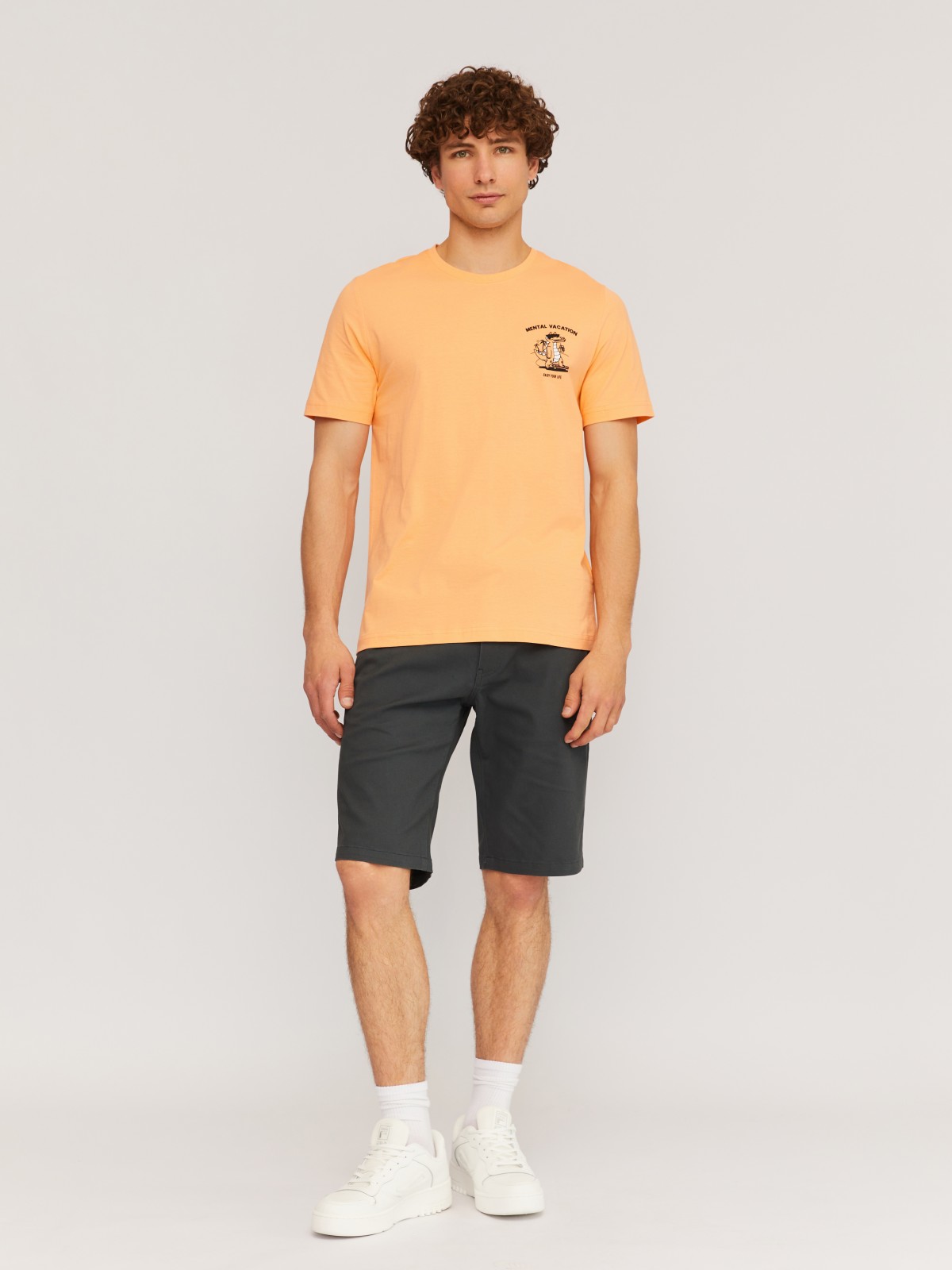 Футболка из хлопка с принтом