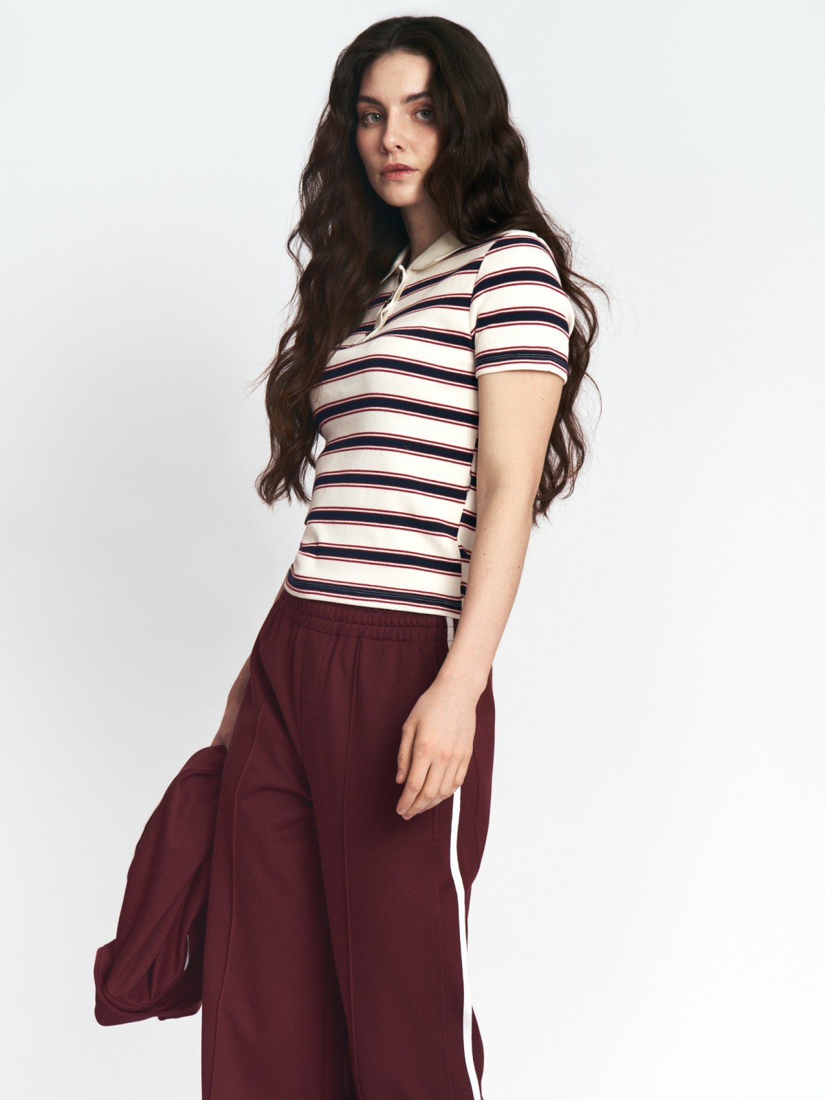 Футболка из хлопка с воротником поло