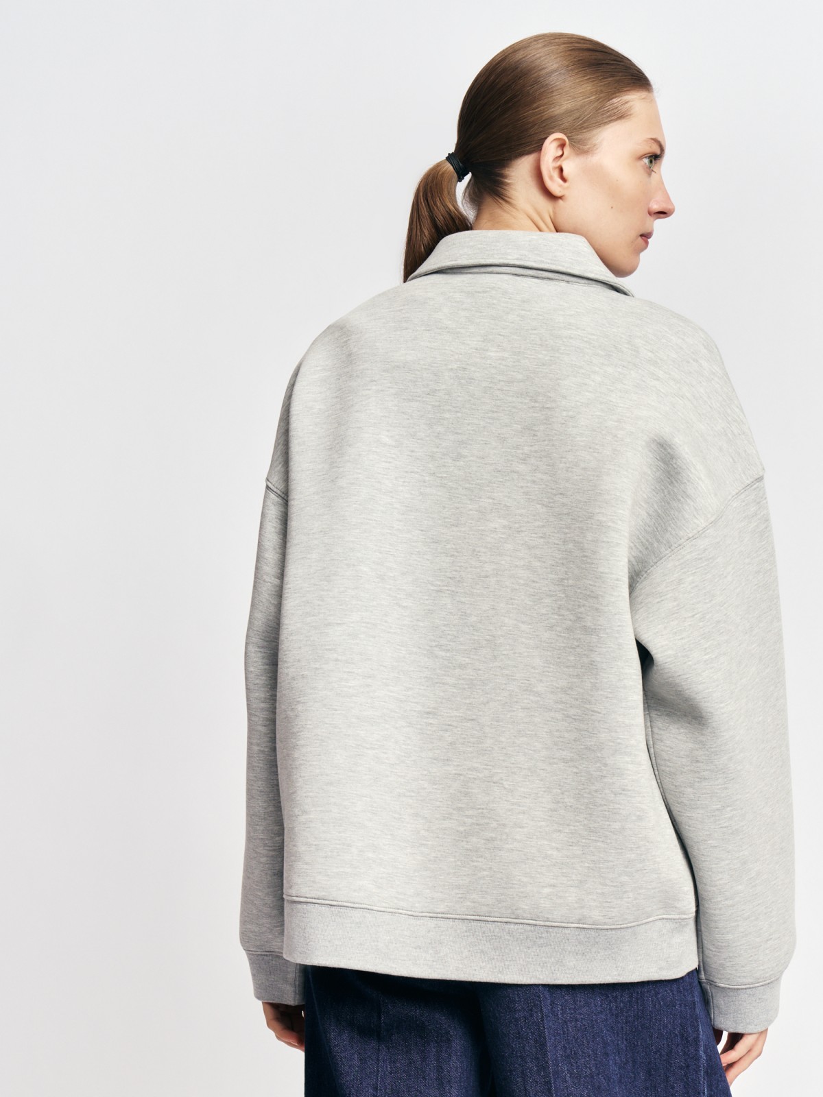 Трикотажная куртка-толстовка на молнии